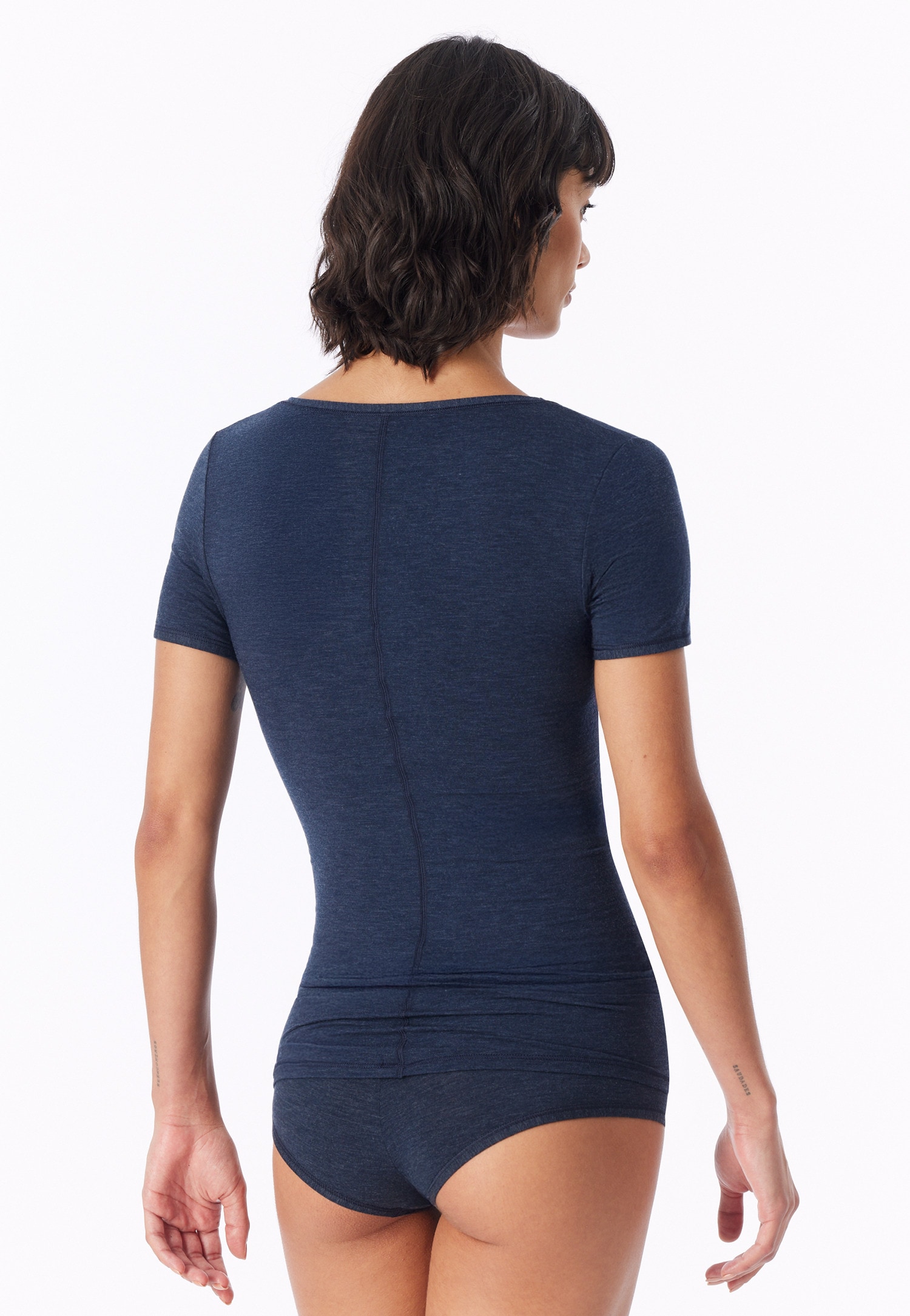 Schiesser Kurzarmshirt »Personal Fit« Rundhalsausschnitt, Single Jersey, ohne störende Seitennähte