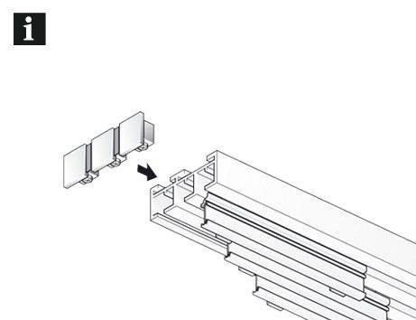 GARDINIA Gardinenstangen-Endstück »3-läufig«, (2 St.), Serie Flächenvorhang-Technik Atlanta 3-läufig