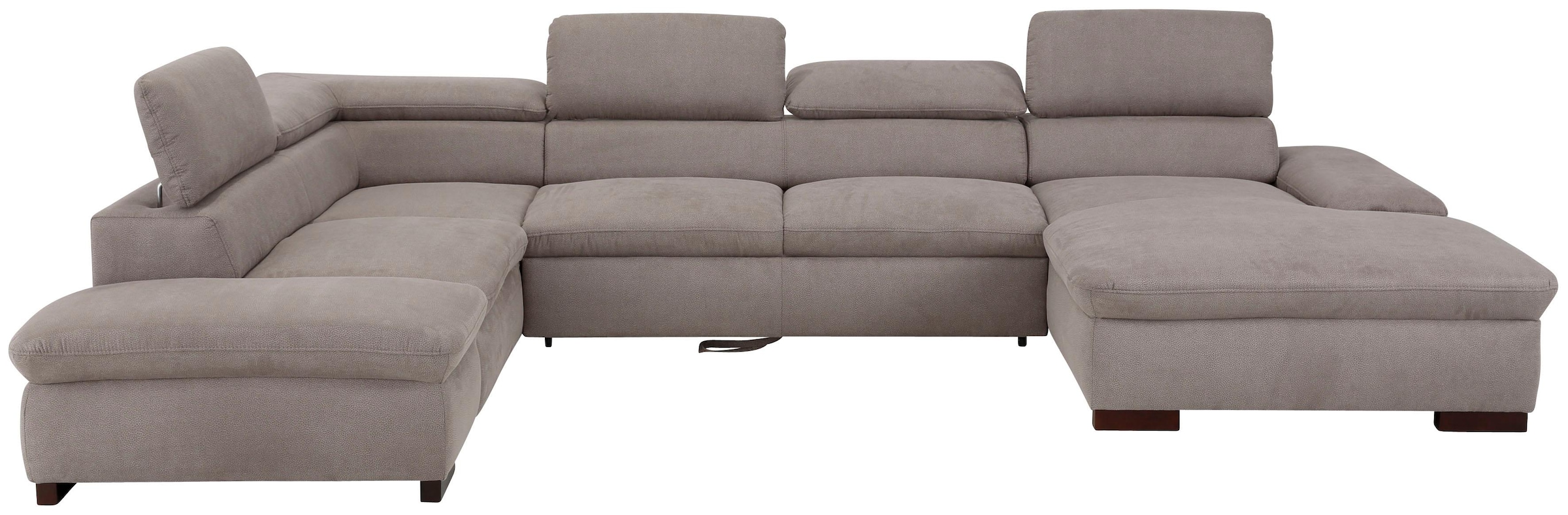 OTTO home Wohnlandschaft »Alberto U-Form, B: 350 cm, mit Kopfteilverstellung, XXL-Sofa« optional mit Schlaffunktion, Couch mit Lederoption