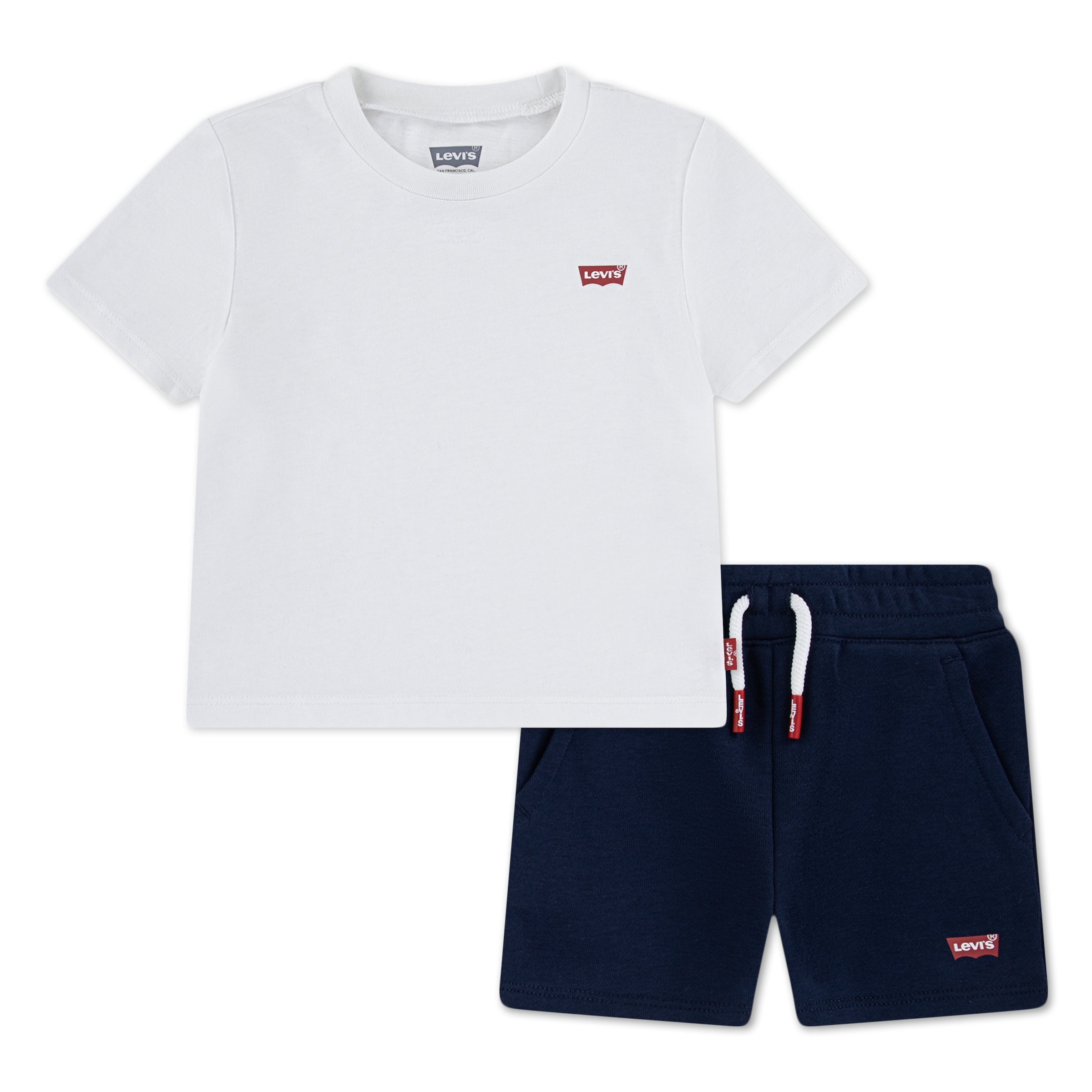 Levi's® Kids Shirt & Shorts »LVB BATWING TEE & KNIT SHORT S« Set, 2 tlg. mit Markenlabel - supersoft