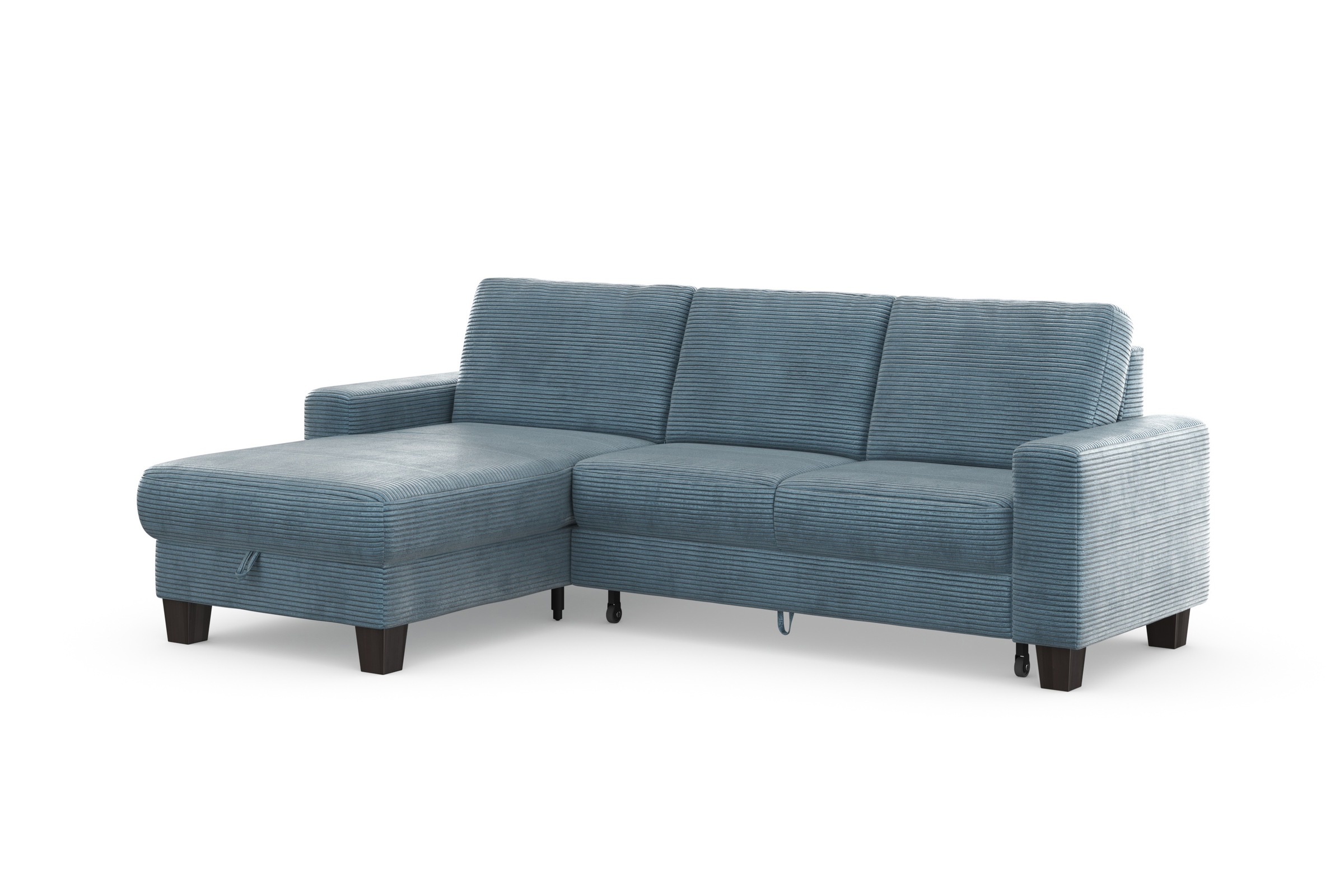 Home affaire Ecksofa »Summer L-Form«, mit Recamiere, mit oder ohne Bettfunktion und Bettkasten, Cord-Bezug