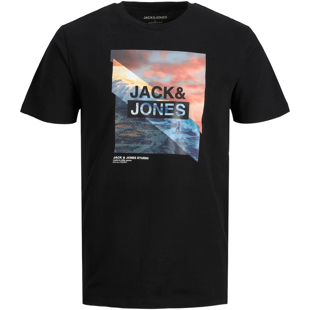 Jack & Jones Rundhalsshirt »JJTRESOR TEE SS CREW NECK«