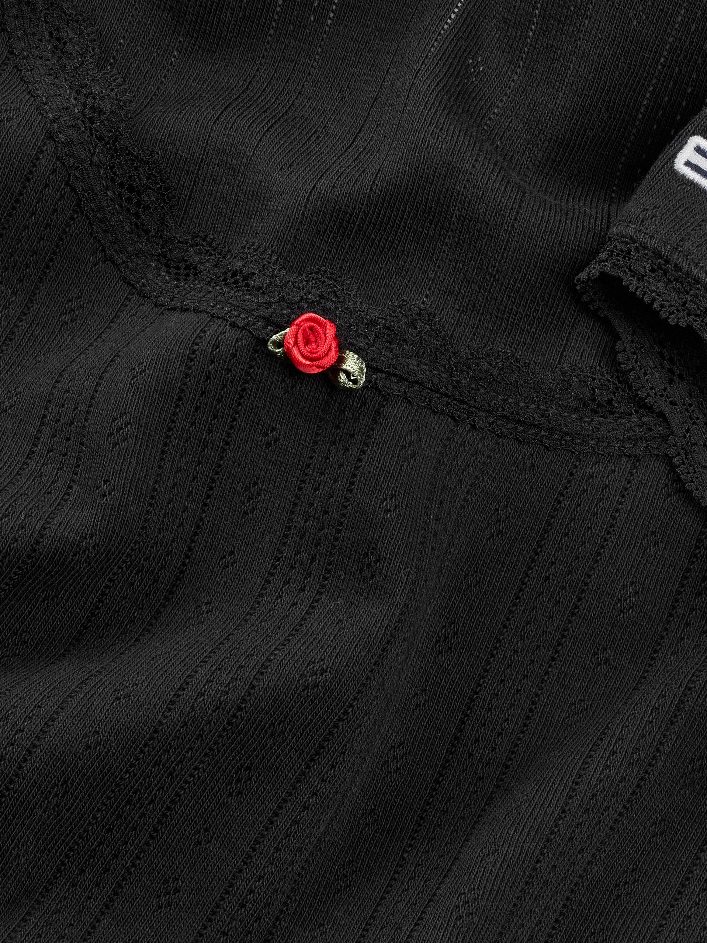 Tommy Jeans T-Shirt »TJW SLIM SH POINTELLE SS TEE EXT«, mit Spitze, mit Lochmuster