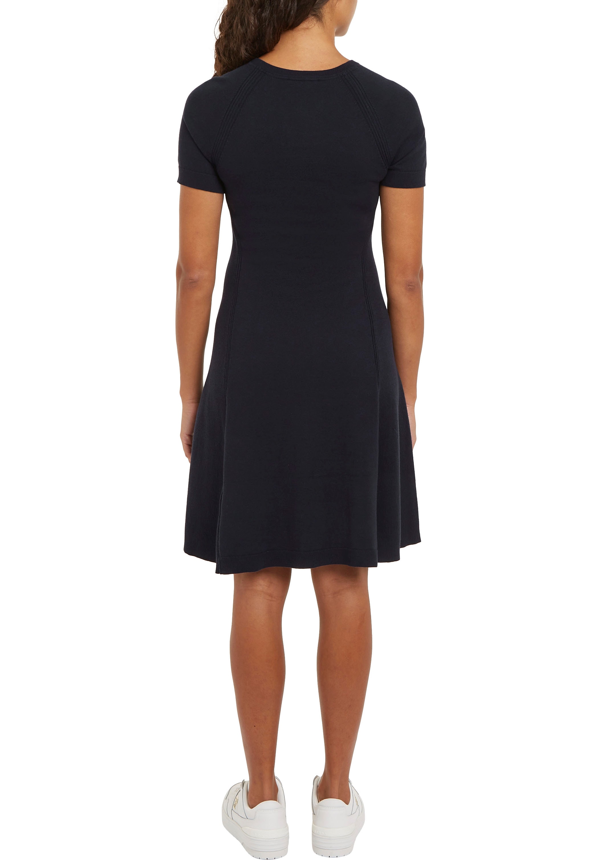 Tommy Hilfiger Jerseykleid »CO JERSEY STITCH F&F DRESS«, mit Logostickerei auf der Brust