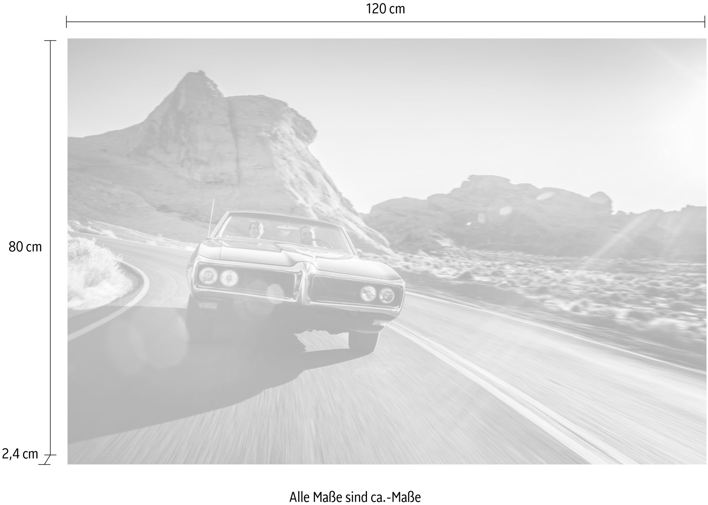 queence Acrylglasbild »Auto«, Himmel-Himmelsbilder-Auto-Bilder von Liebespaaren-Amerika-Bilder von Amerika, Fine Art-Print in Galeriequalität