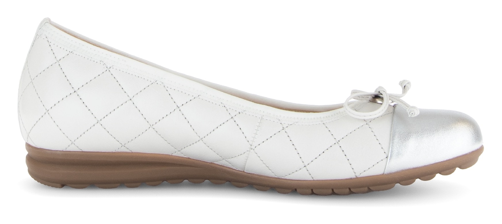 Gabor Ballerina »Florenz«, Halbschuh, Schlupfschuh, Businessschuh, Ziersteppungen, Weite G