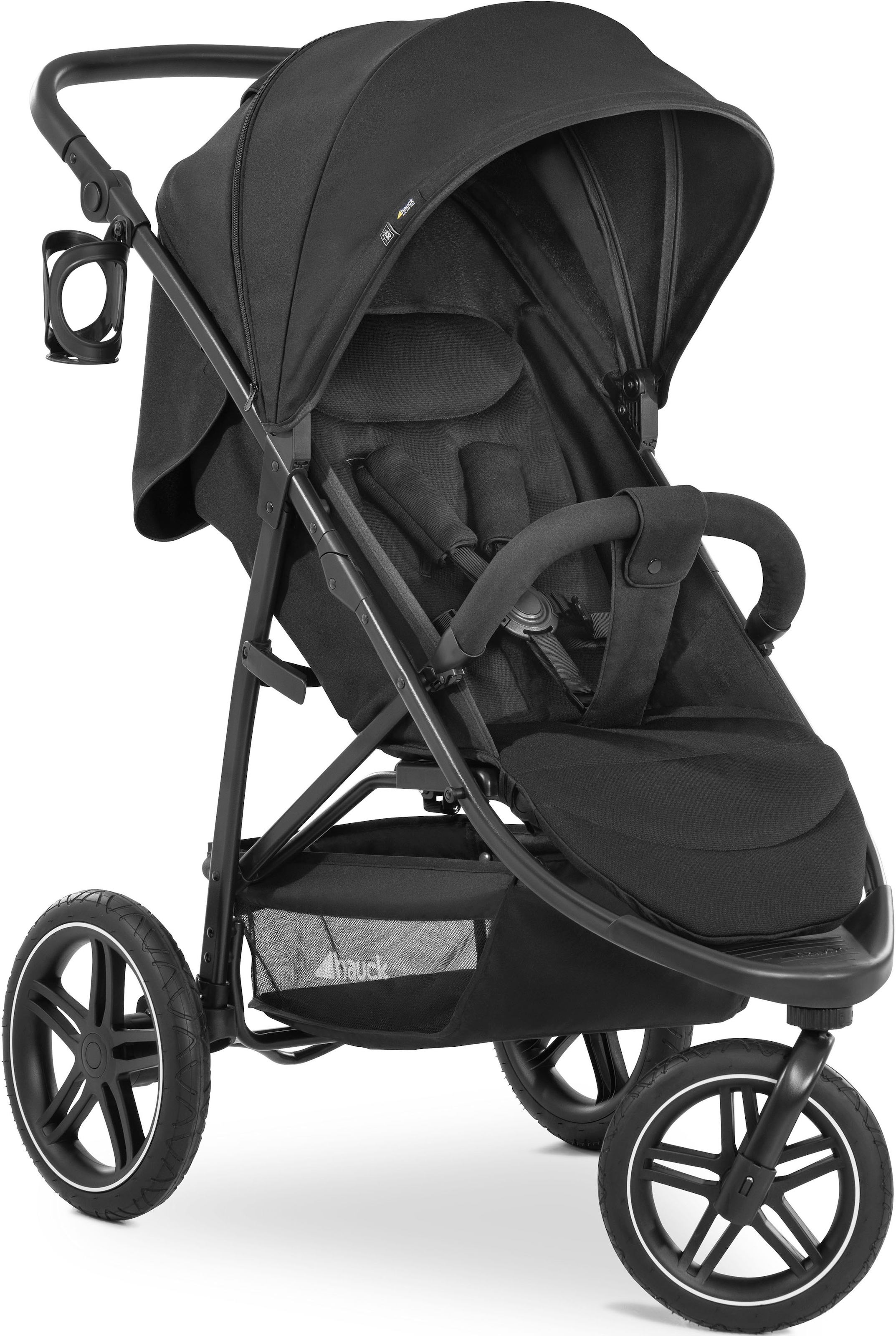 Hauck Dreirad-Kinderwagen »Rapid 3R, black«, 22 kg, mit schwenk- und feststellbarem Vorderrad