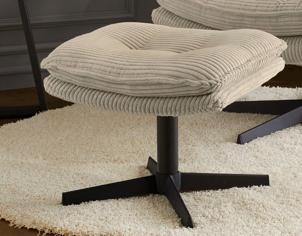 Jockenhöfer Gruppe Relaxsessel »Kasper«, Inklusive Hocker, 360° Drehfunktion, Cord