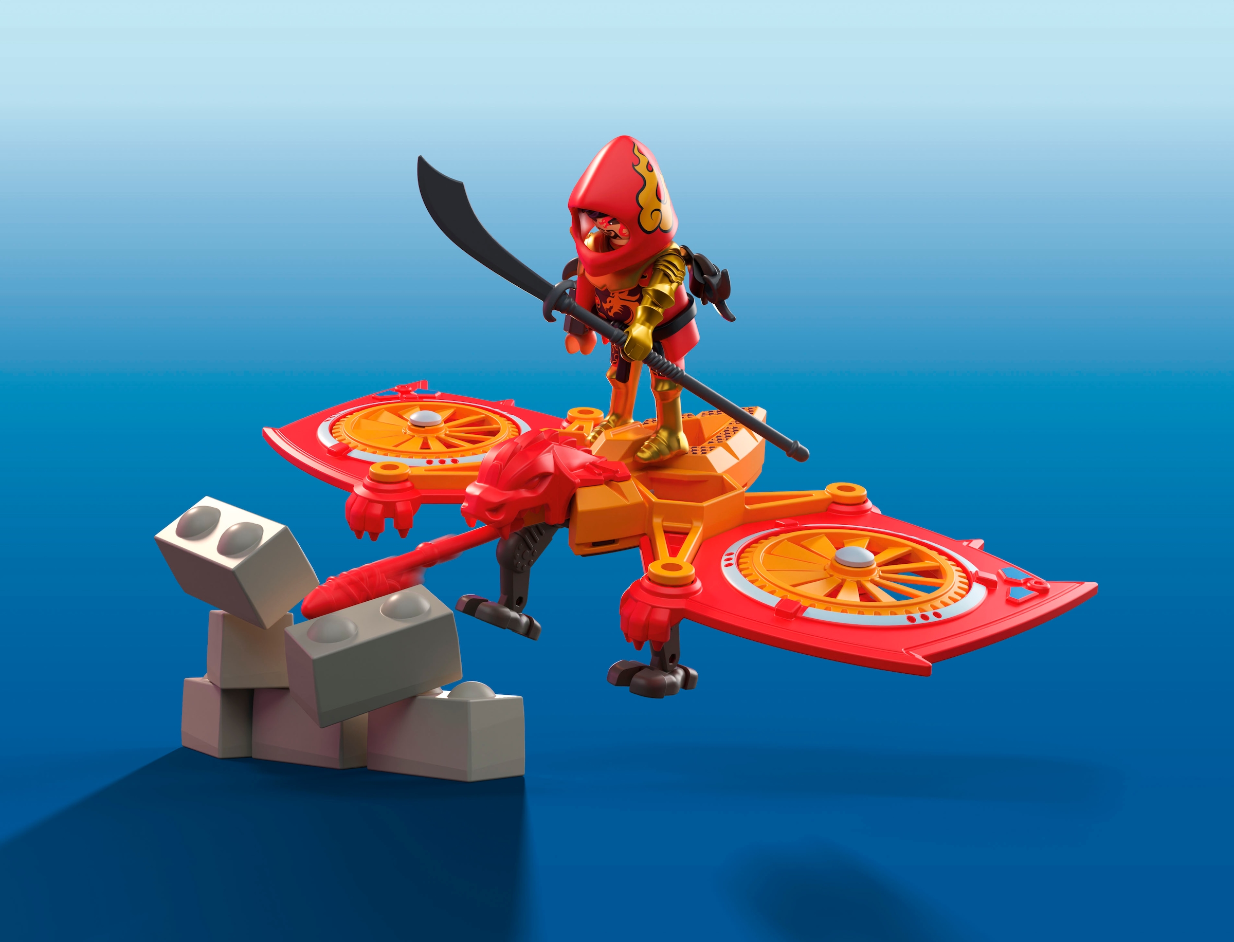 Playmobil® Konstruktions-Spielset »Helden-Drohne gegen bösen Ninja (71833), Heroes« Made in Europe