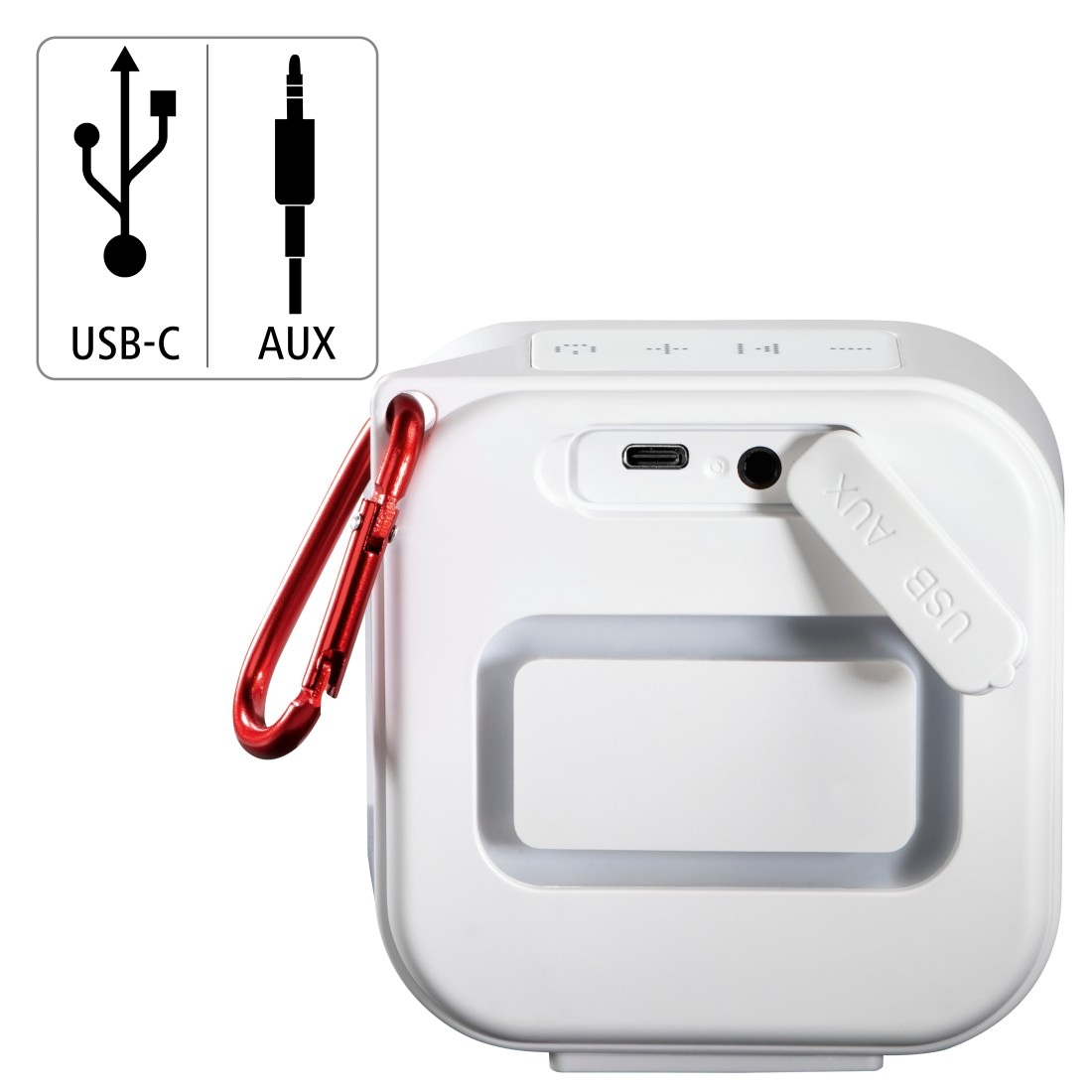 Hama Bluetooth-Lautsprecher »Mini Bluetooth Lautsprecher (wasserdicht IP67, 3,5W, mobil, Karabiner)«