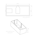 OTTOFOND Badewanne »Cubic«, (Komplett-Set, 4 tlg.), mit Wannenträger und Ablaufgarnitur