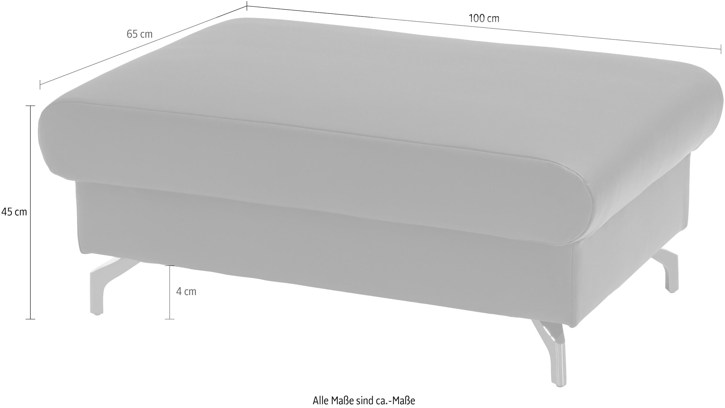 COTTA Polstergarnitur »Kitty L-Form, B: 249 bzw. 100 cm (Set: Ecksofa & Hocker)« Set,  mit Kopfteilverstellung, optional Bettfunktion & Bettkasten