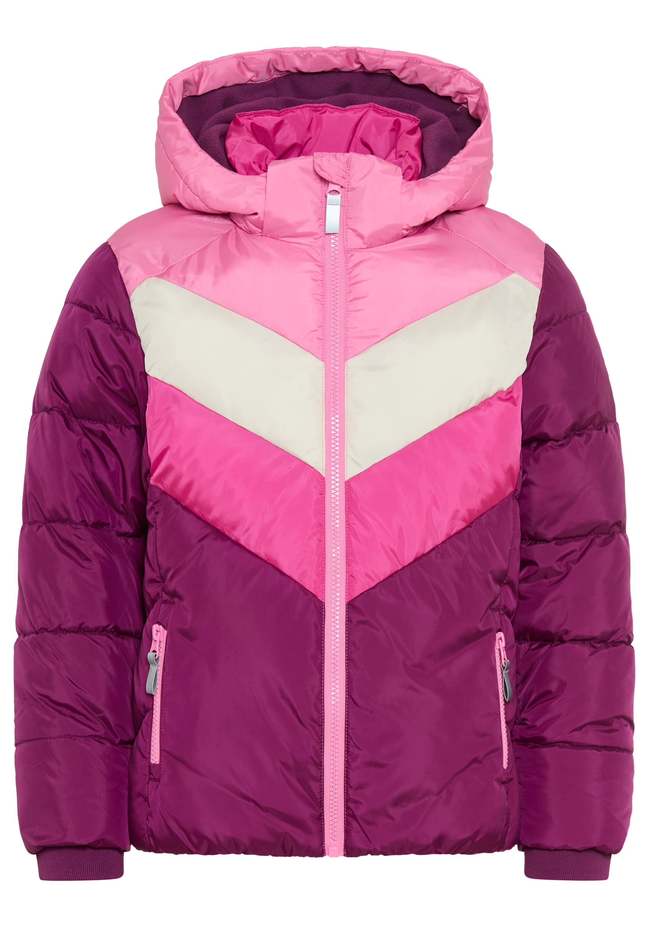 Scout Winterjacke »Winterjacke Colorblocking - NEU von SCOUT« mit Kapuze mit abnehmbarer Kapuze, mit Fleecefutter, wasser- und windabweisend