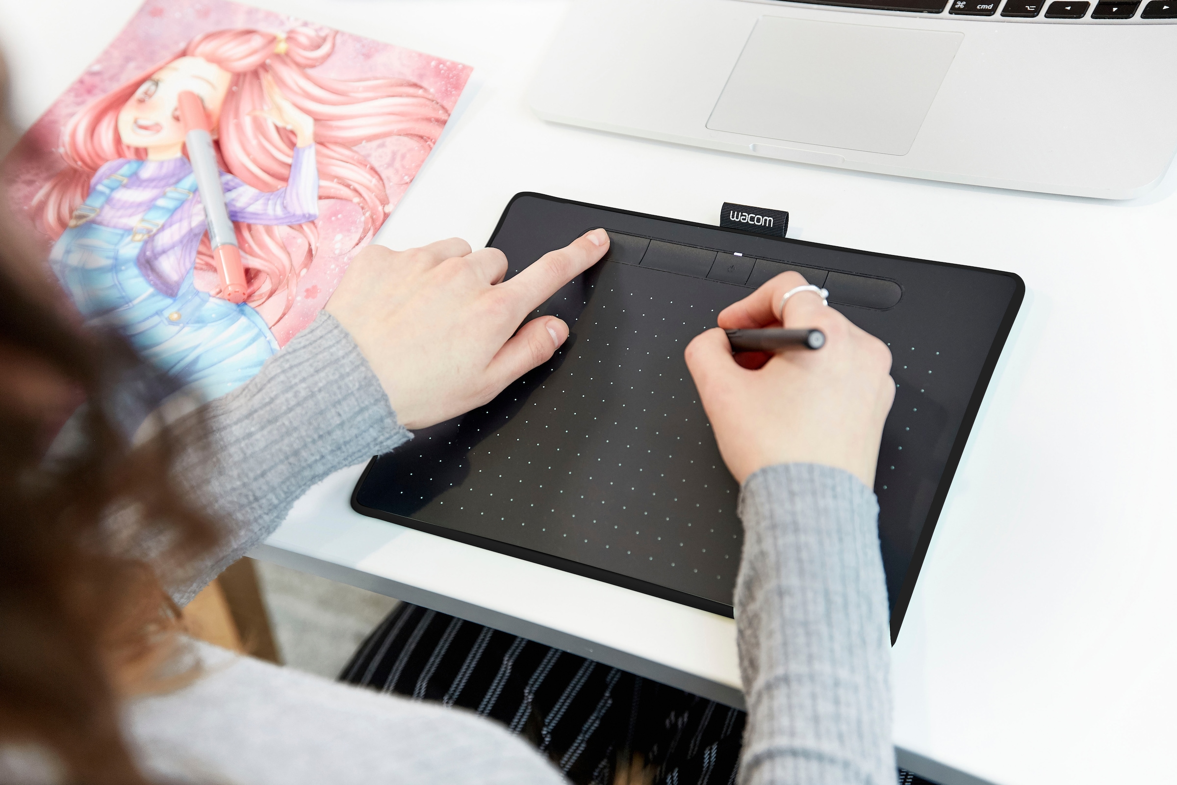 Wacom Grafiktablett »Intuos S Bluetooth Black«,)