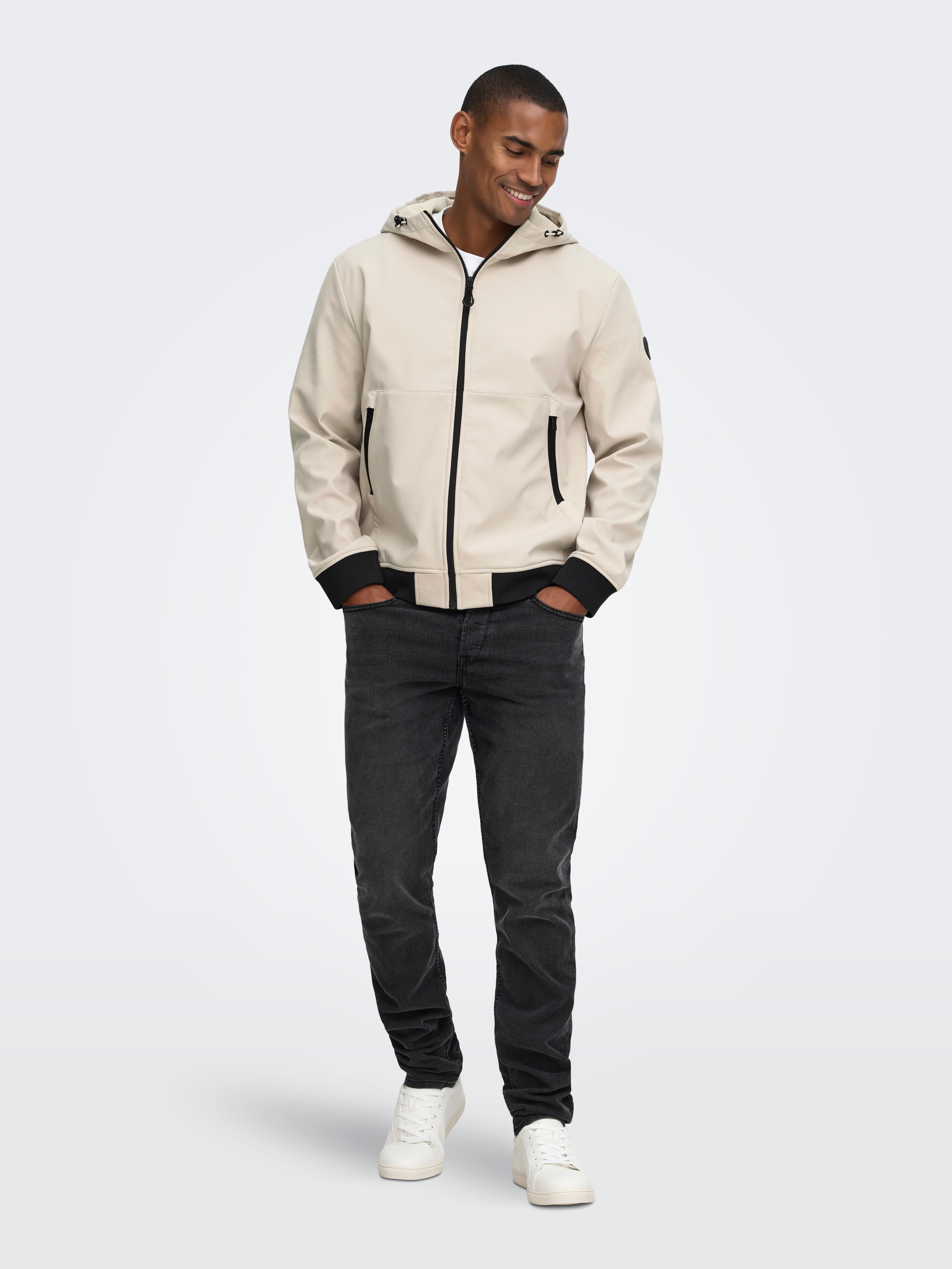 ONLY & SONS Softshelljacke »ONSBOWIE SOFTSHELL BOMBER NOOS« mit Kapuze