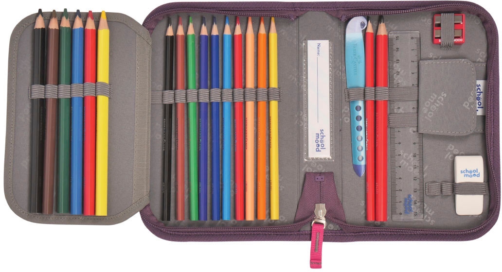 SCHOOL-MOOD® Schulranzen »Timeless, Luisa (Einhorn)«, retroreflektierende Flächen, mit LED-Patchy; aus recyceltem Material