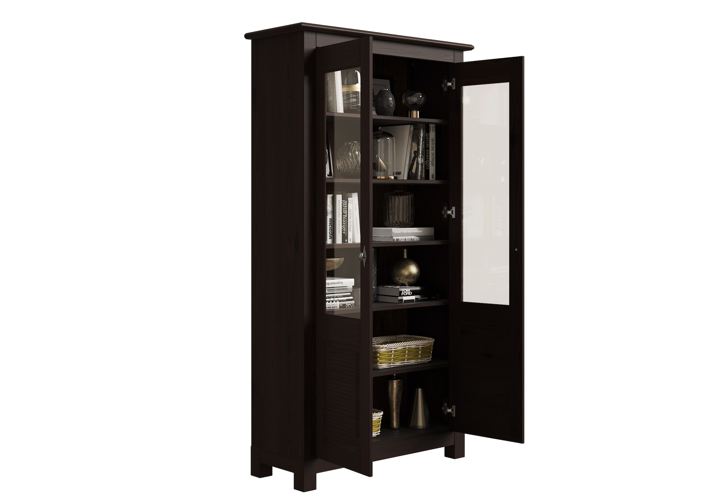 OTTO home Vitrine »Rauna« Aus massiver Kiefer, Türen mit Glaseinsätzen