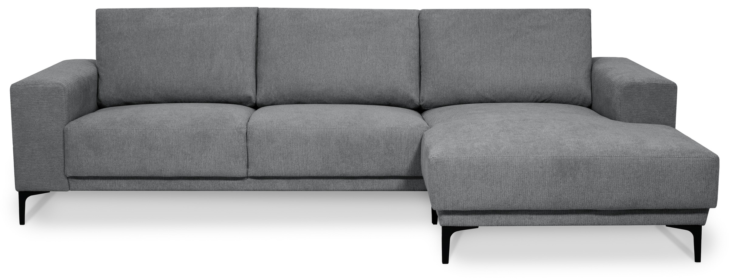 Places of Style Ecksofa »Xander, L-Form,«, Breite 280 cm, Soft-Touch Chenille, schwarze Metallfüßen