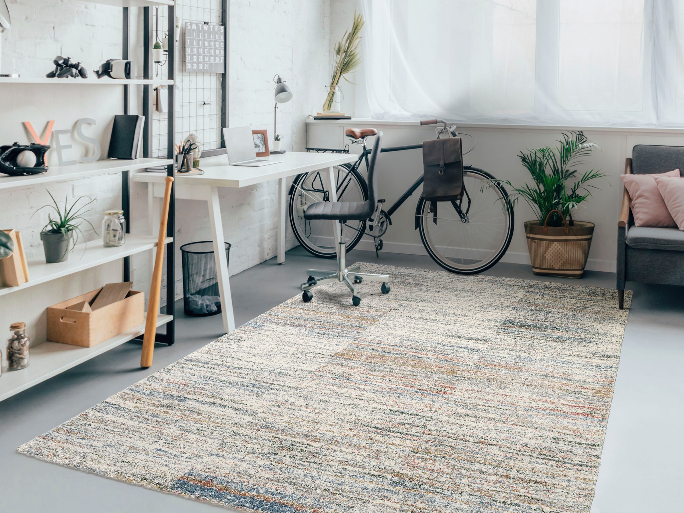 OCI DIE TEPPICHMARKE Teppich »NEW VILLA LINES«, rechteckig, 20 mm Höhe, moderne melierte Farben, Vintage Look, Wohnzimmer