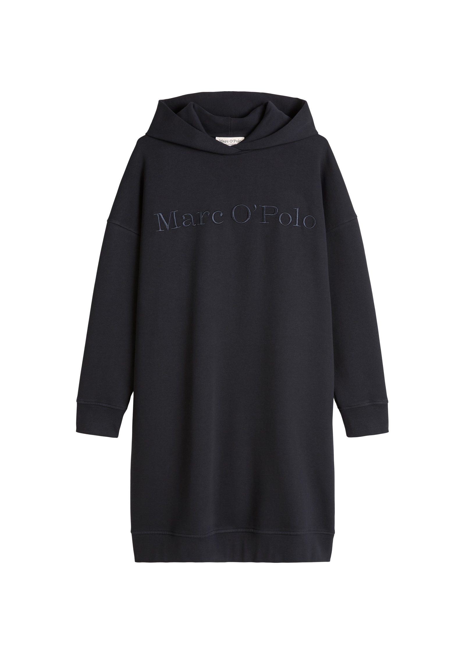 Marc O'Polo Sweatkleid »mit Kapuze« Ton-in-Ton-Markenstickerei