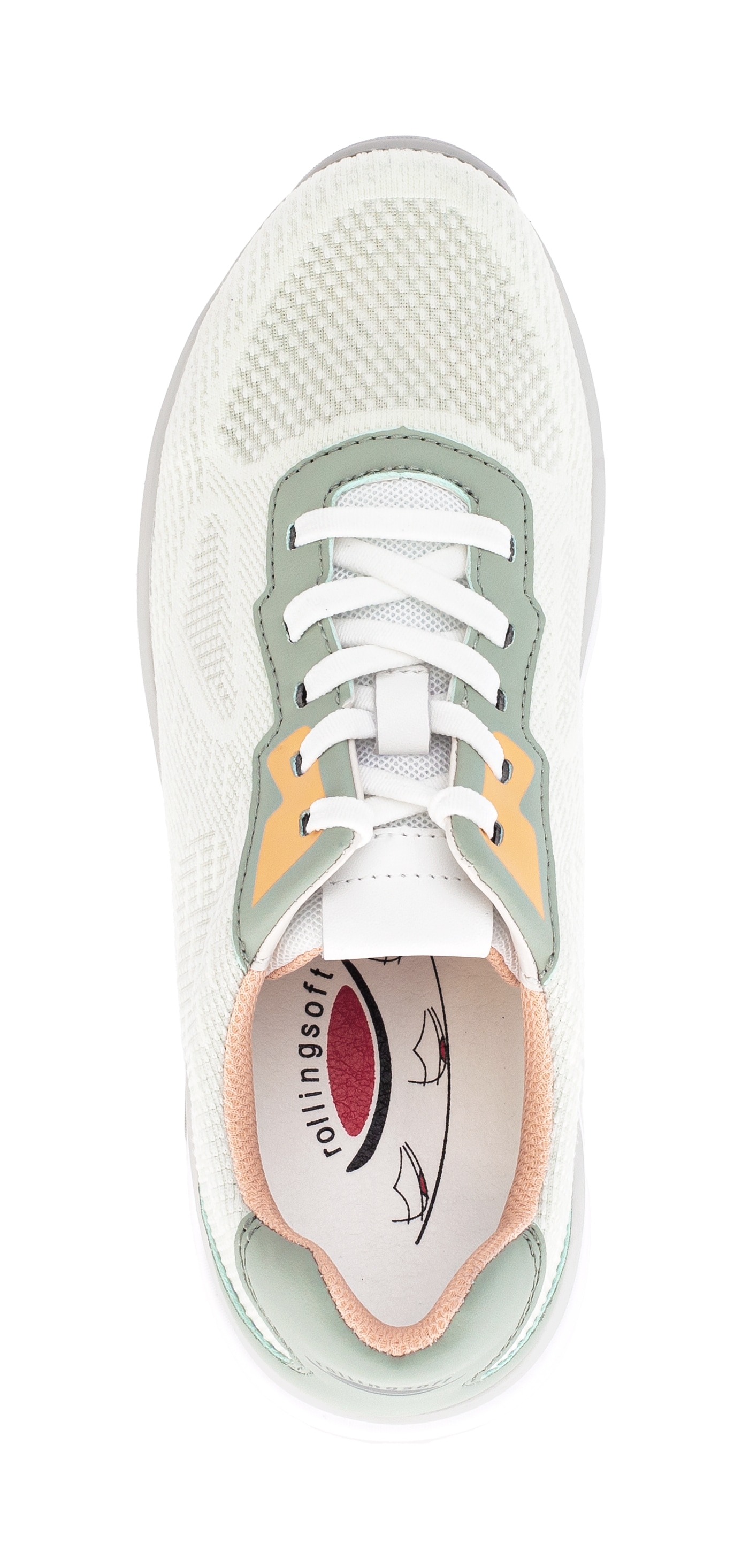 rollingsoft Keilsneaker  , Freizeitschuh, Halbschuh, Schnürschuh mit Logo an der Ferse, G-Weite