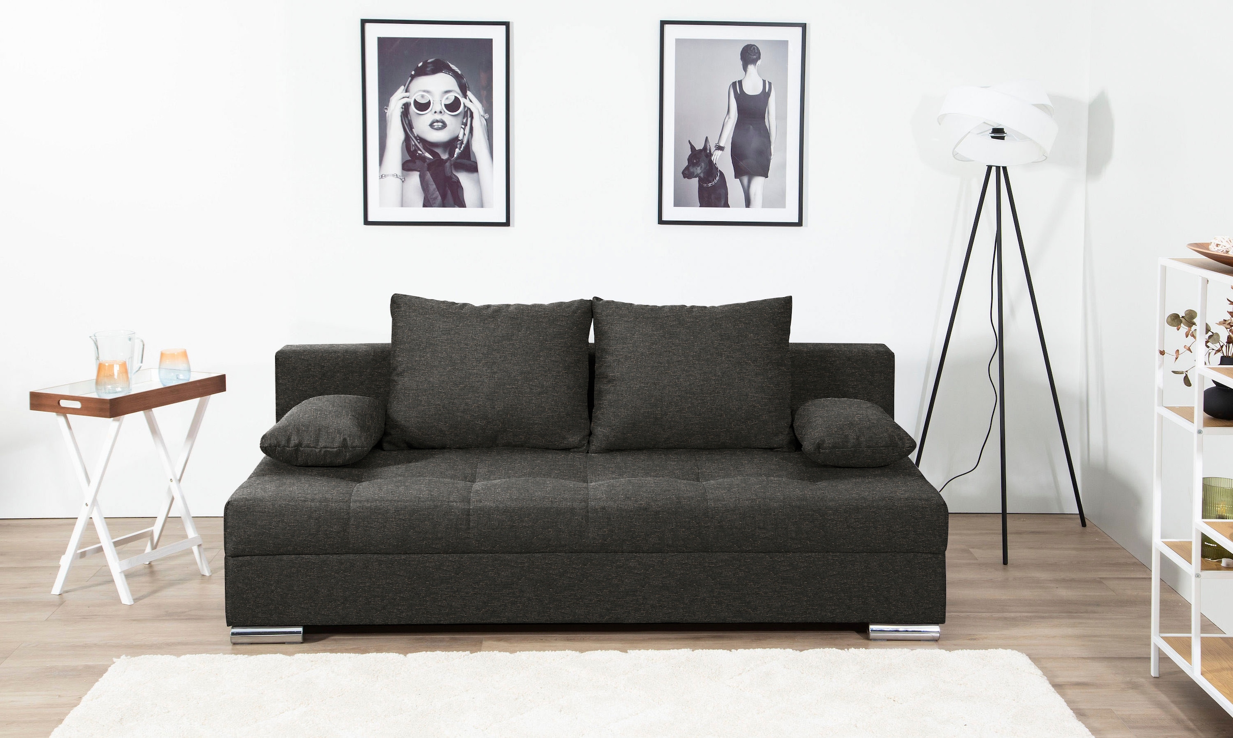COLLECTION AB Schlafsofa »Tania, B: 194 cm, Liegel. 140x194 cm« komfortabler Sitzkomfort: Federkern-Polsterung, inklusive Rückenkissen