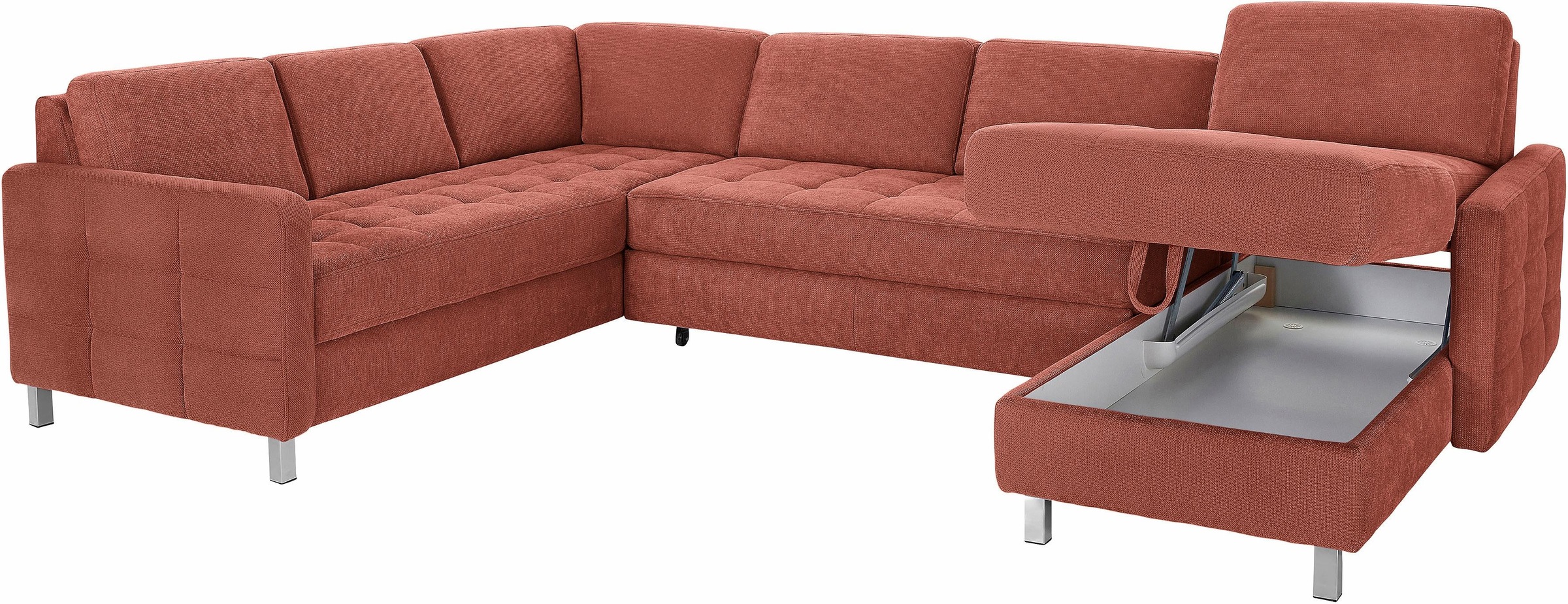 sit&more Wohnlandschaft Pablo U-Form, wahlweise mit Bettfunktion und Bettkasten