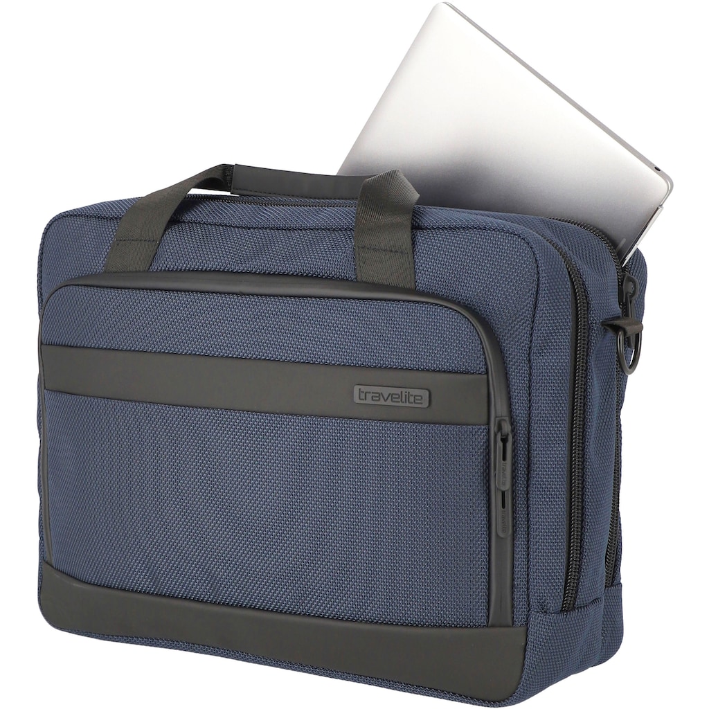 travelite Laptoptasche »Meet, marine«, Arbeitstasche mit 15,6-Zoll Laptopfach und Trolley-Aufsteck-System