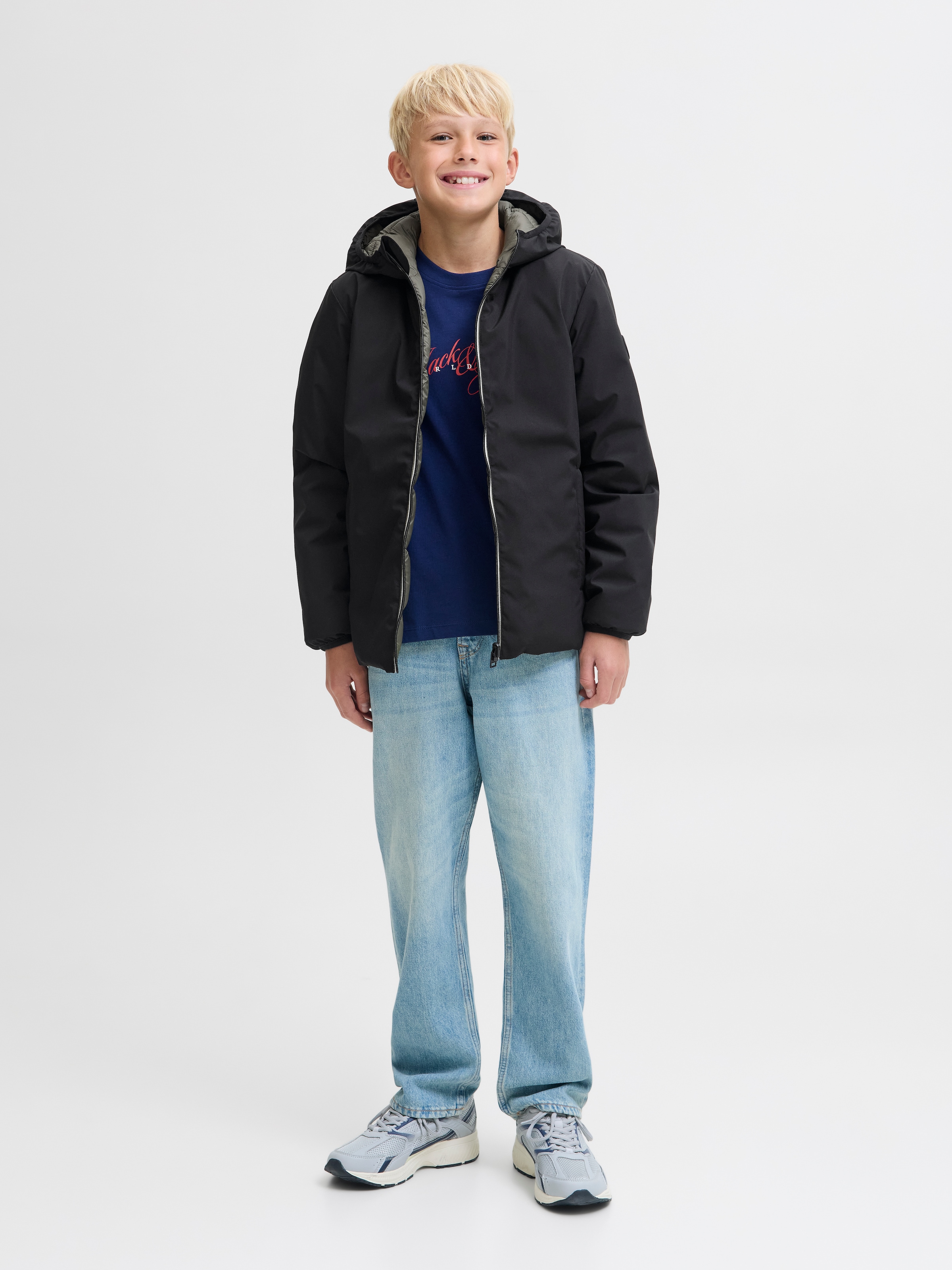 Jack & Jones Junior Outdoorjacke »JJEBROOK REVERSIBLE JACKET SN JNR« mit Kapuze