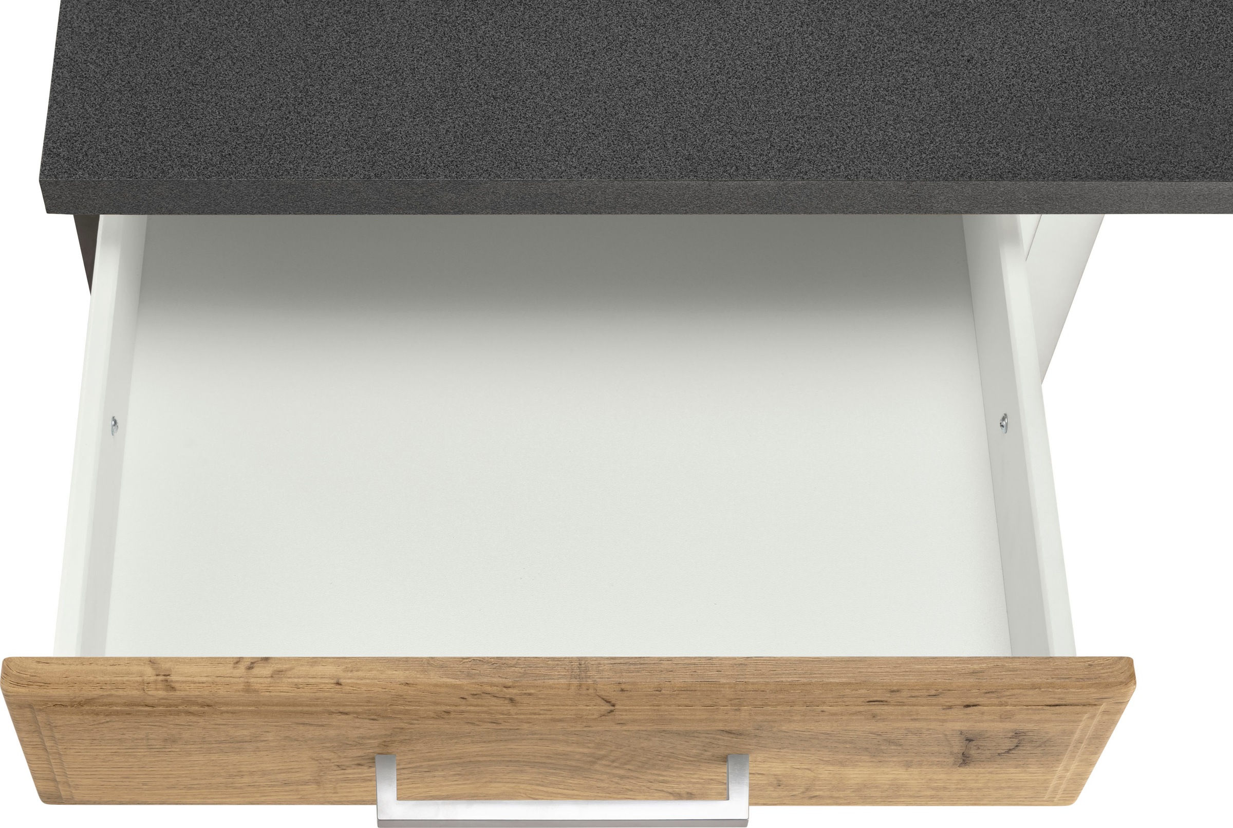 KOCHSTATION Winkelküche »KS-Stockholm«, Stellbreite 220/280 cm, mit hochwertigen MDF Fronten im Landhaus-Stil