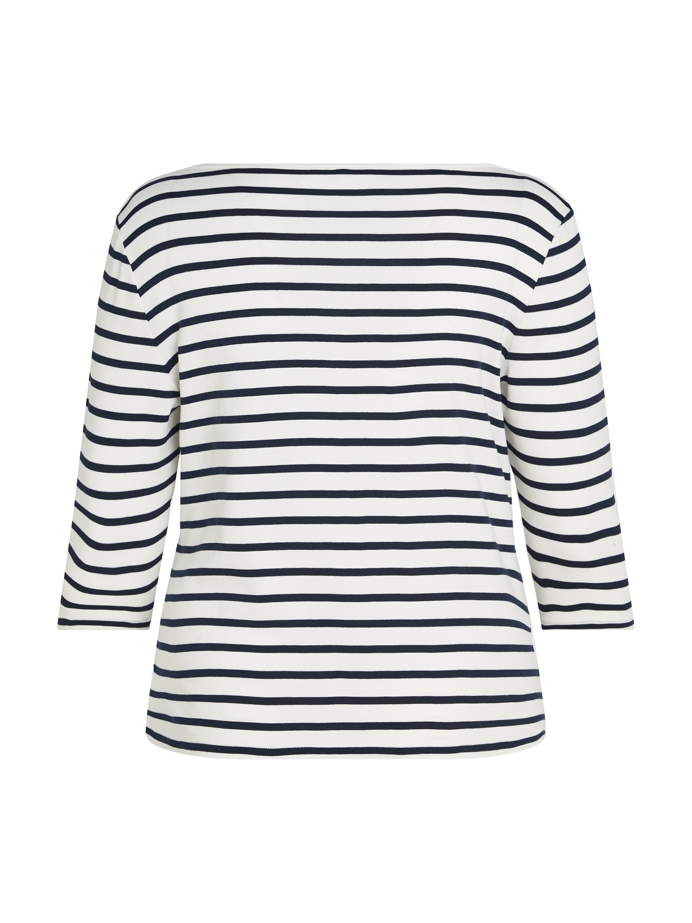 Tommy Hilfiger Curve T-Shirt »CRV SLIM CODY BOAT-NK 3/4SLV«, in Großen Größen, 3/4 Ärmel, Logostickerei