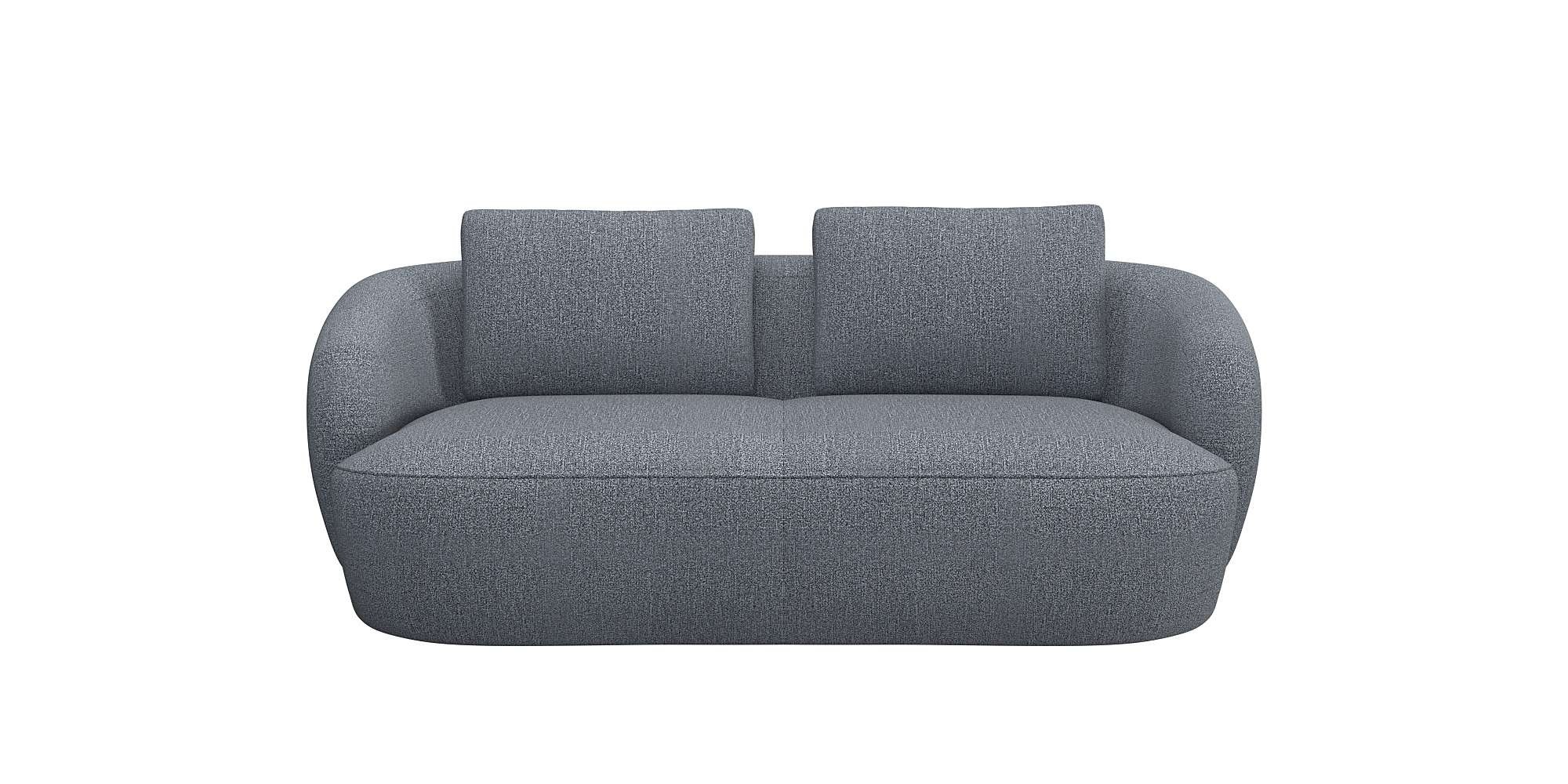 FLEXLUX 2,5-Sitzer »Torino, rund, Couch, Loveseat,«, Modernes, organisches Sofa-Design, Kaltschaum, Wellenunterfederung