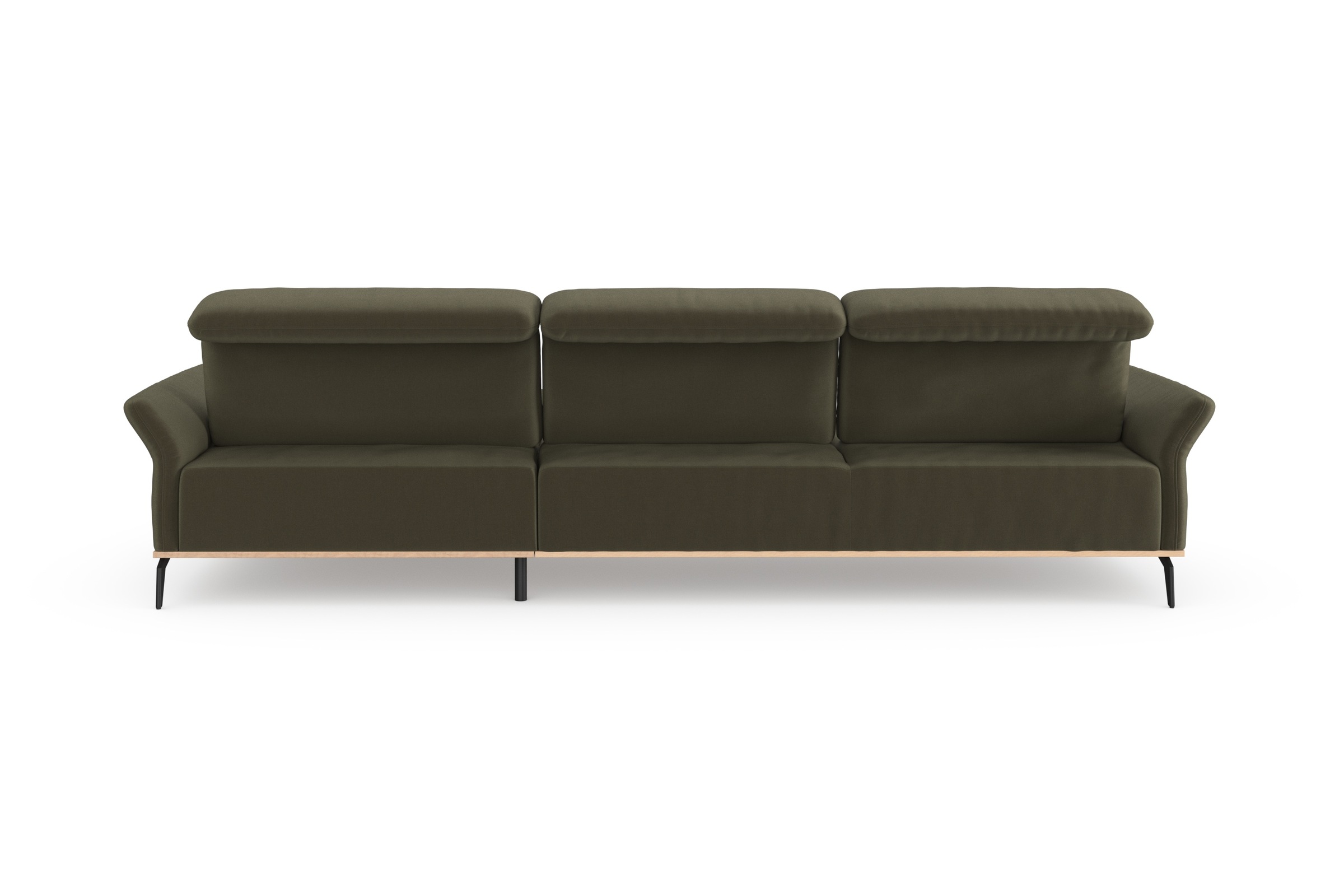 Home affaire Ecksofa »Fjord L-Form« massiv, wahlweise mit Armlehnfunktion, Kopf- Sitztiefenverstellung