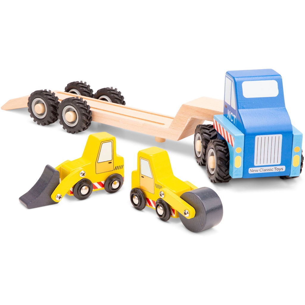 New Classic Toys® Spielzeug-Transporter »First Driver - Autostransporter«, (Set), mit 2 Baustellenfahrzeugen