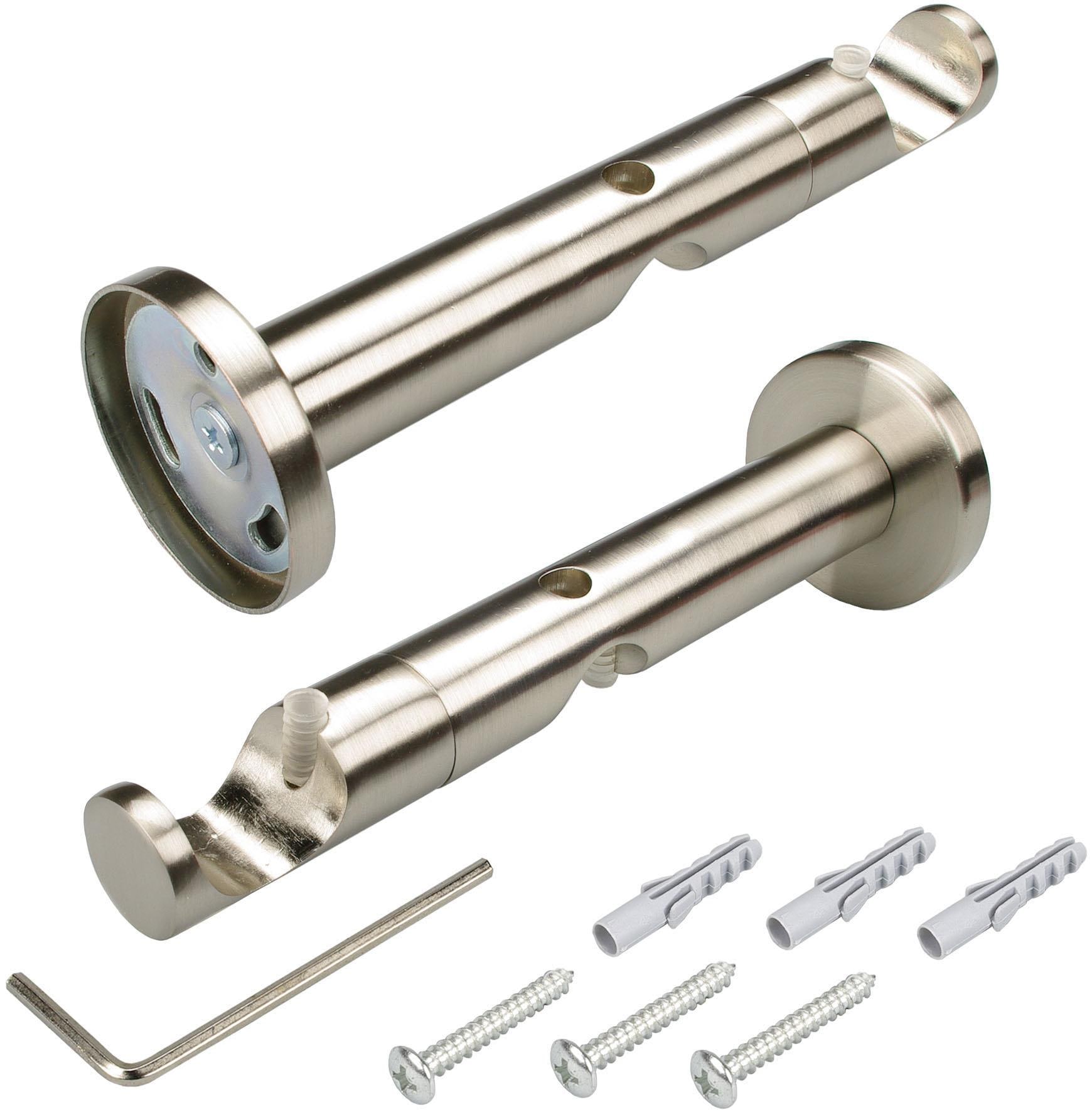 Liedeco Gardinenstange »CELZYLIN02SG2L«, 2 läufig-läufig, Fixmaß, 2-läufig im Fixmaß Ø 25/20 mm