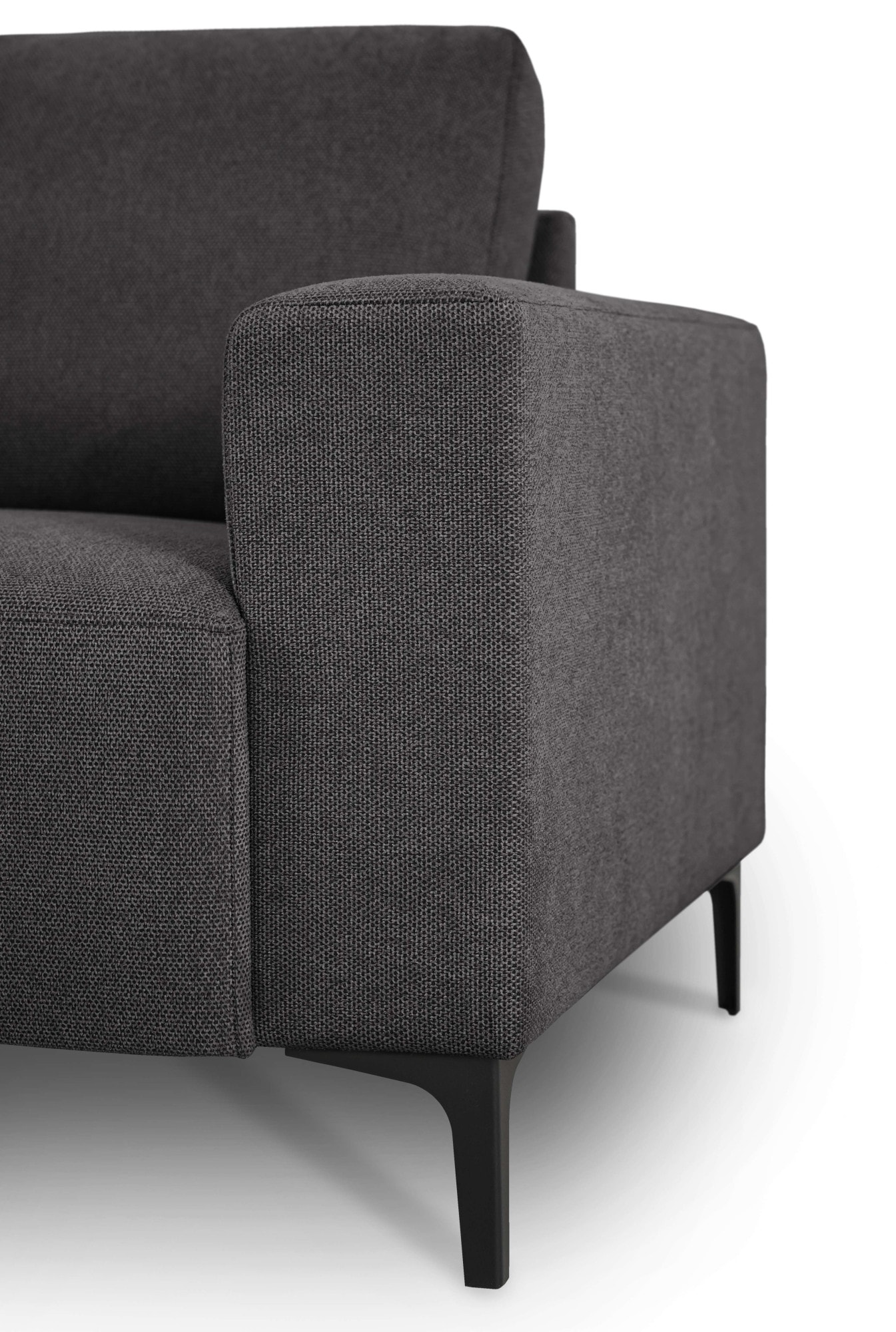Home affaire Ecksofa »Tournon, L-Form, Breite 262 cm, Webstoff, Chenille«, Designsofa im nordischen Stil, Wellenunterfederung, Metallfüße