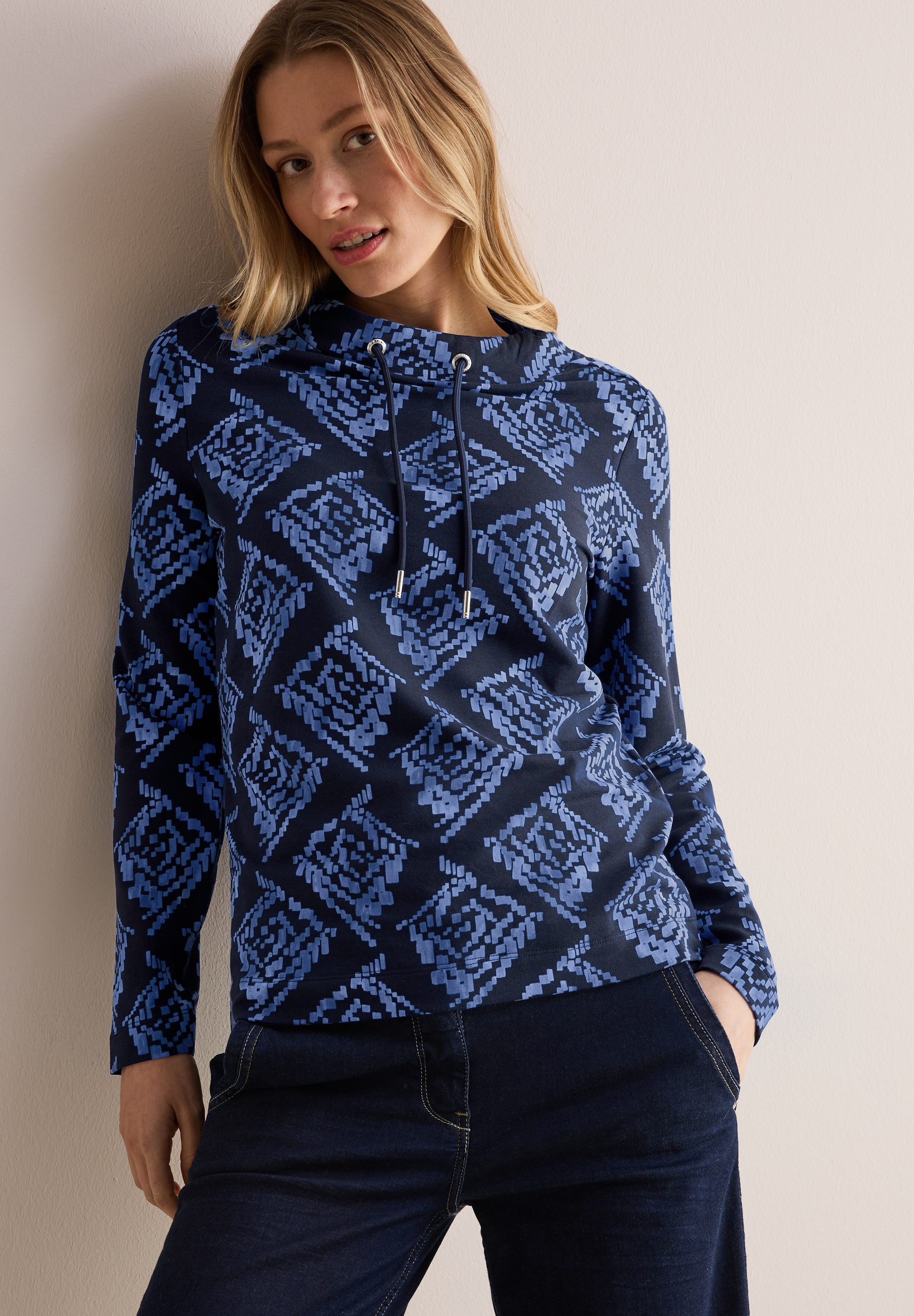 Cecil Rollkragenpullover, mit All-Over Print