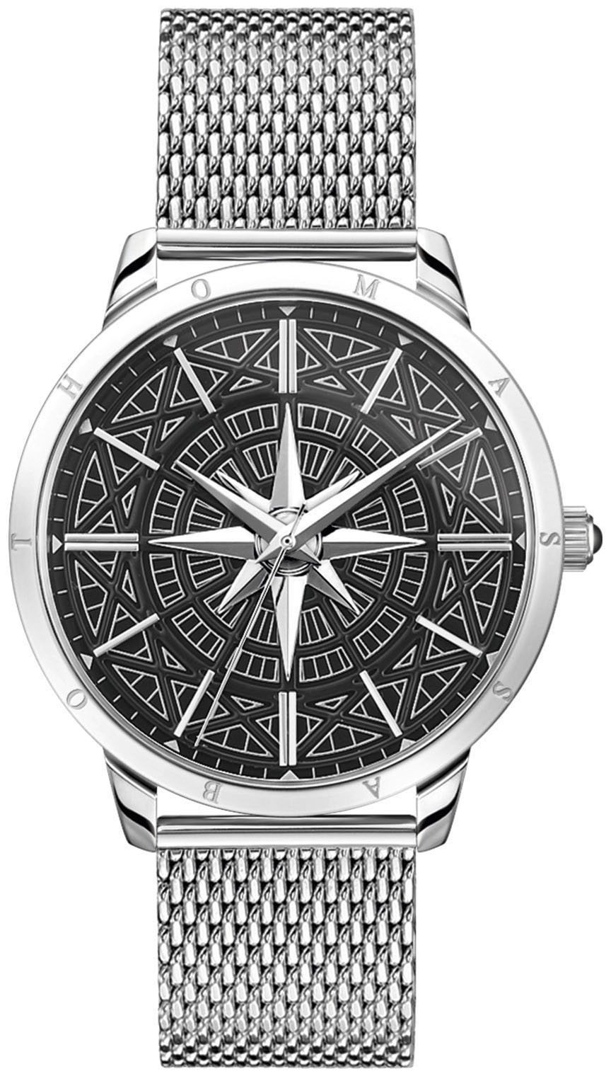 THOMAS SABO Quarzuhr »REBEL SPIRIT KOMPASS«, Armbanduhr,Damen,Herren,Onyx- oder Lapislazuli-Steine,Edelstahlarmband