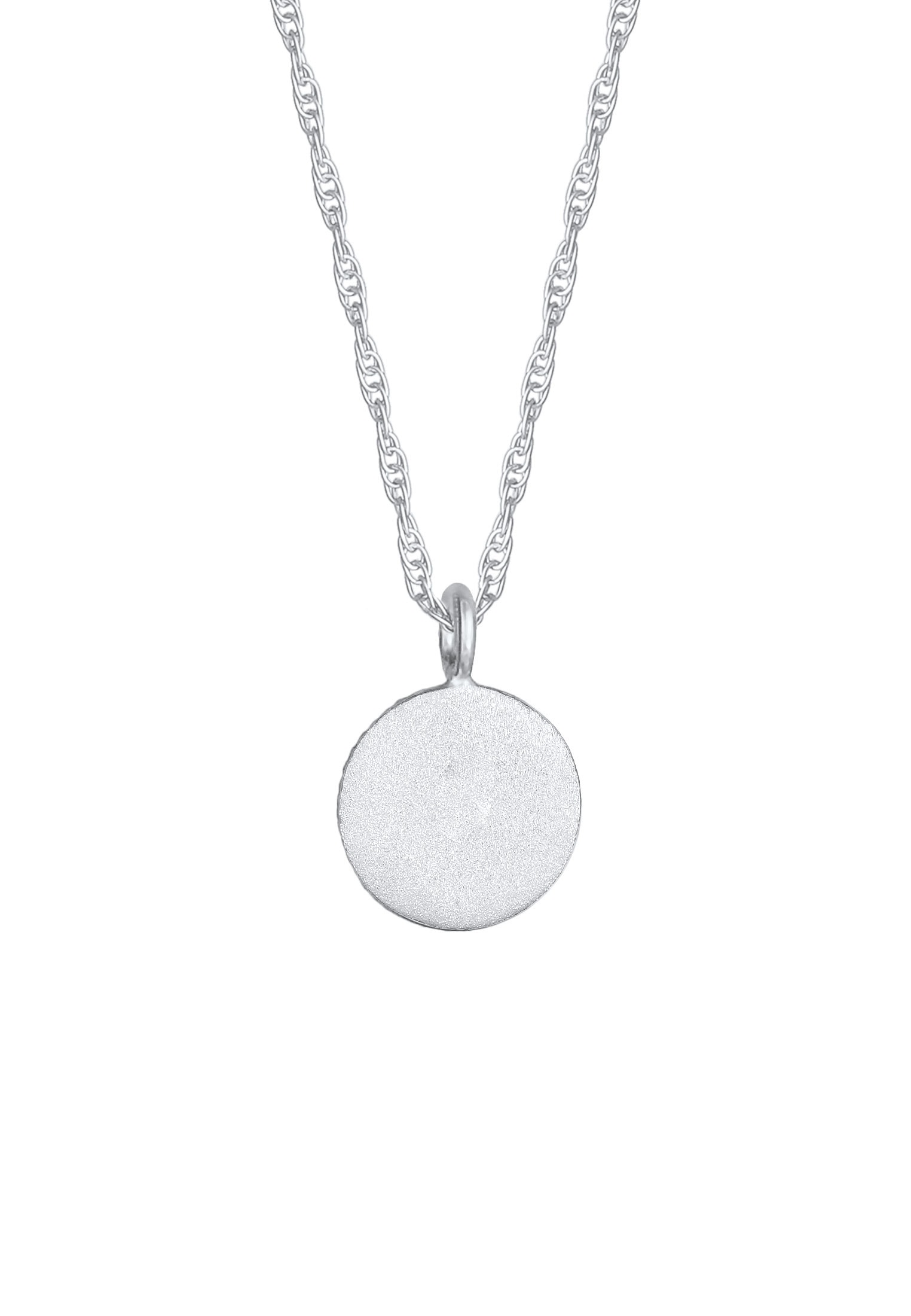 Elli Kette mit Anhänger »Halskette Sonne Antik Coin Rund Kordelkette 925er Silber«
