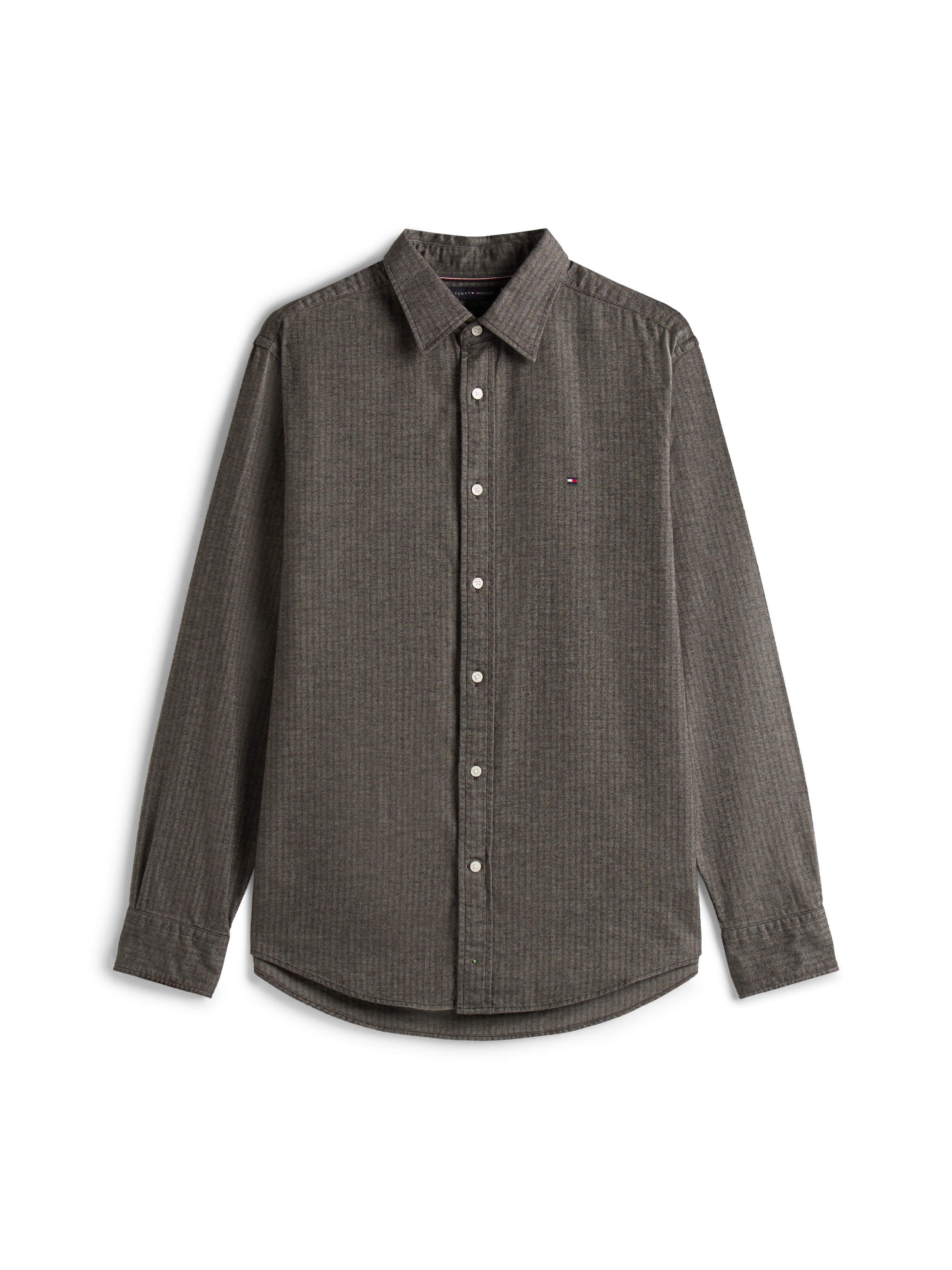 Tommy Hilfiger Langarmhemd »FLANNEL HERRINGBONE SHIRT« Regular fit