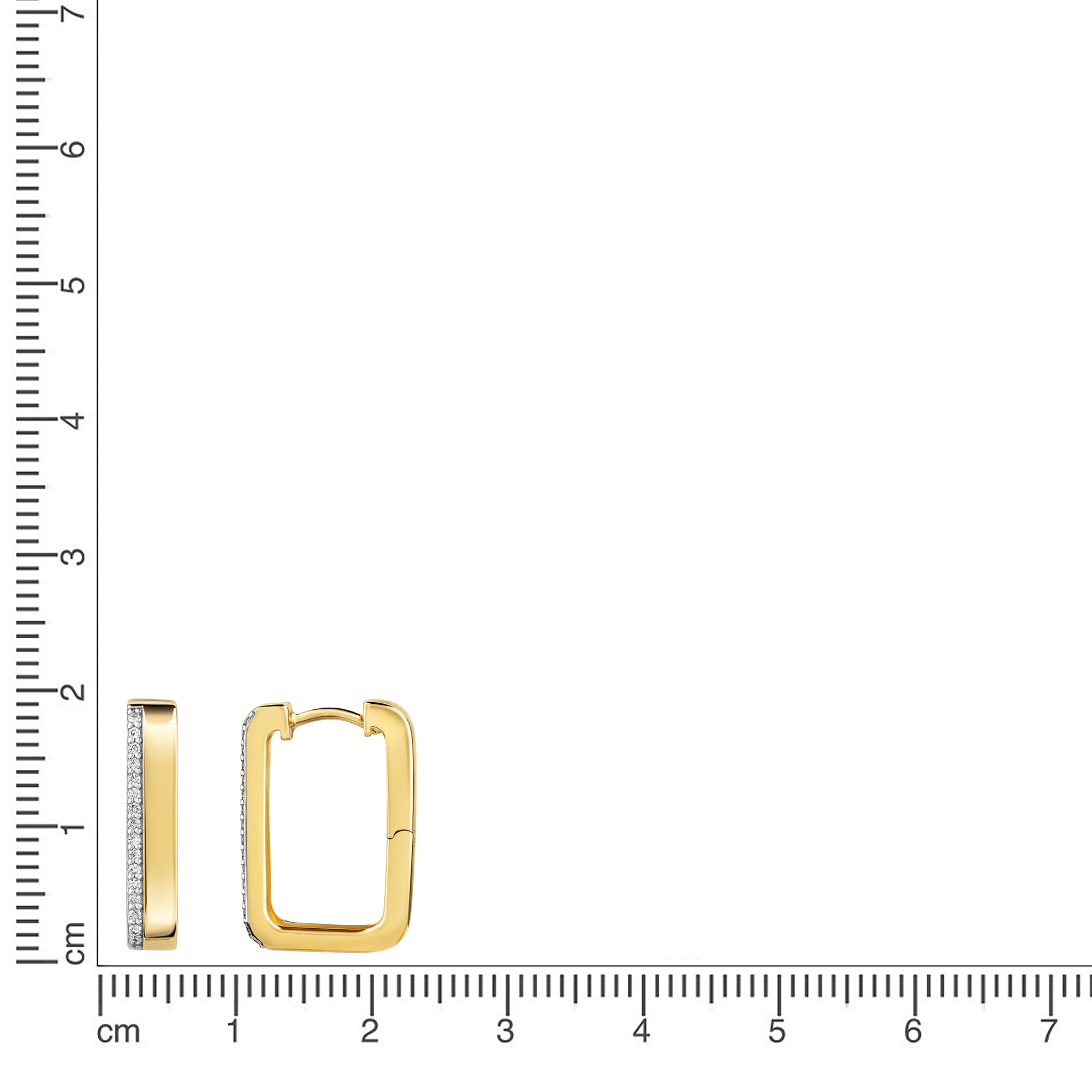 Firetti Paar Creolen »Schmuck Geschenk Silber 925 Ohrschmuck Ohrringe« mit Zirkonia (synth.)