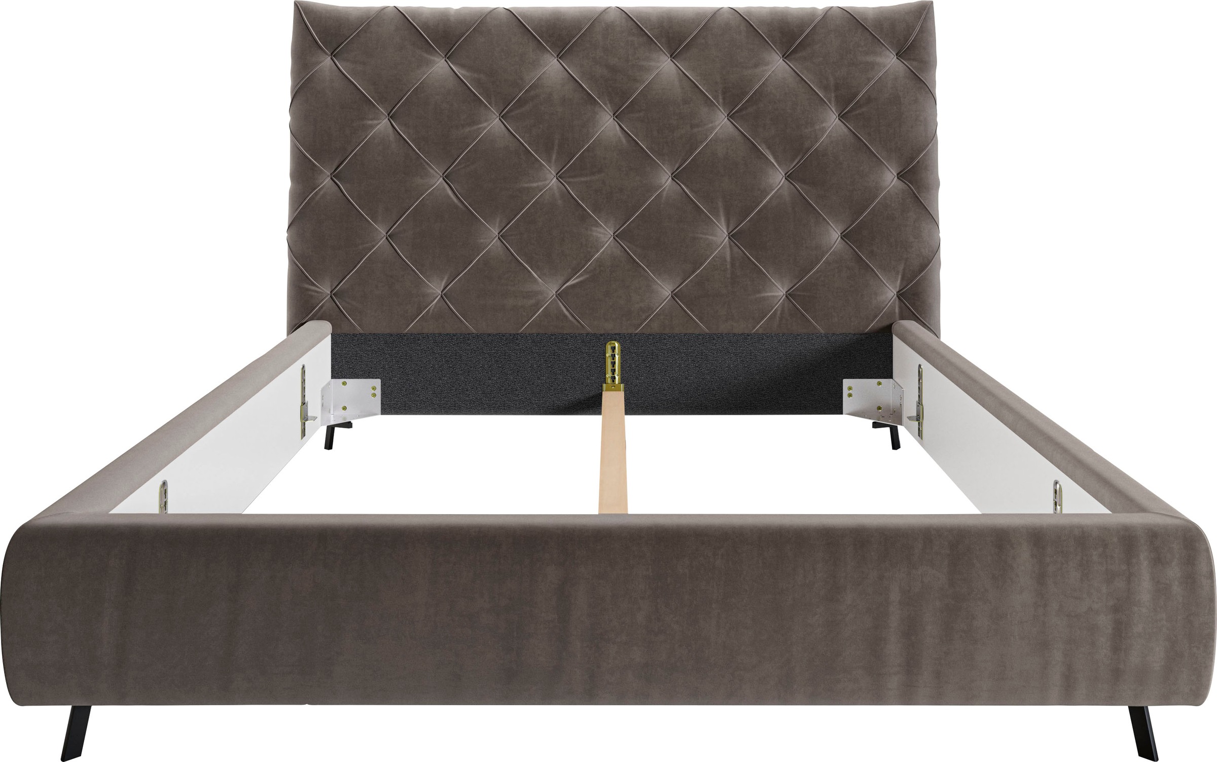 Home affaire Polsterbett »Maxime, in 4 Breiten bis 200cm, auch in Leder« Kopfteilhöhe 143 cm, belastbar bis 280 kg, auch in Überlänge 220cm