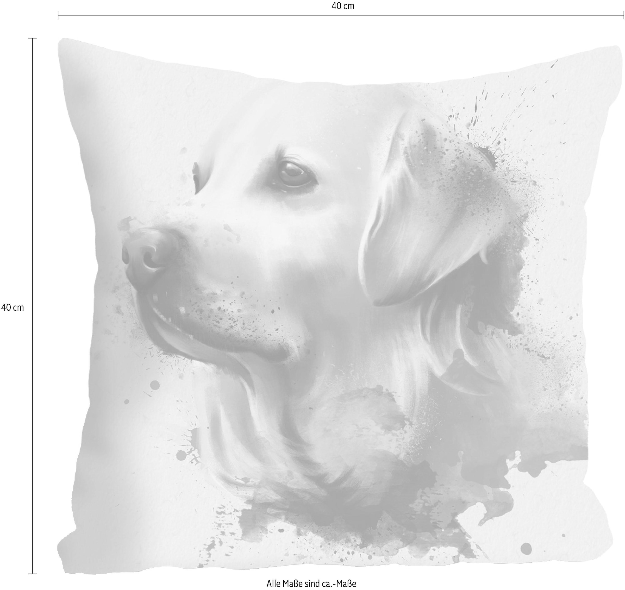 queence Dekokissen »Golden Retriever«, Kissenhülle ohne Füllung, 1 Stück