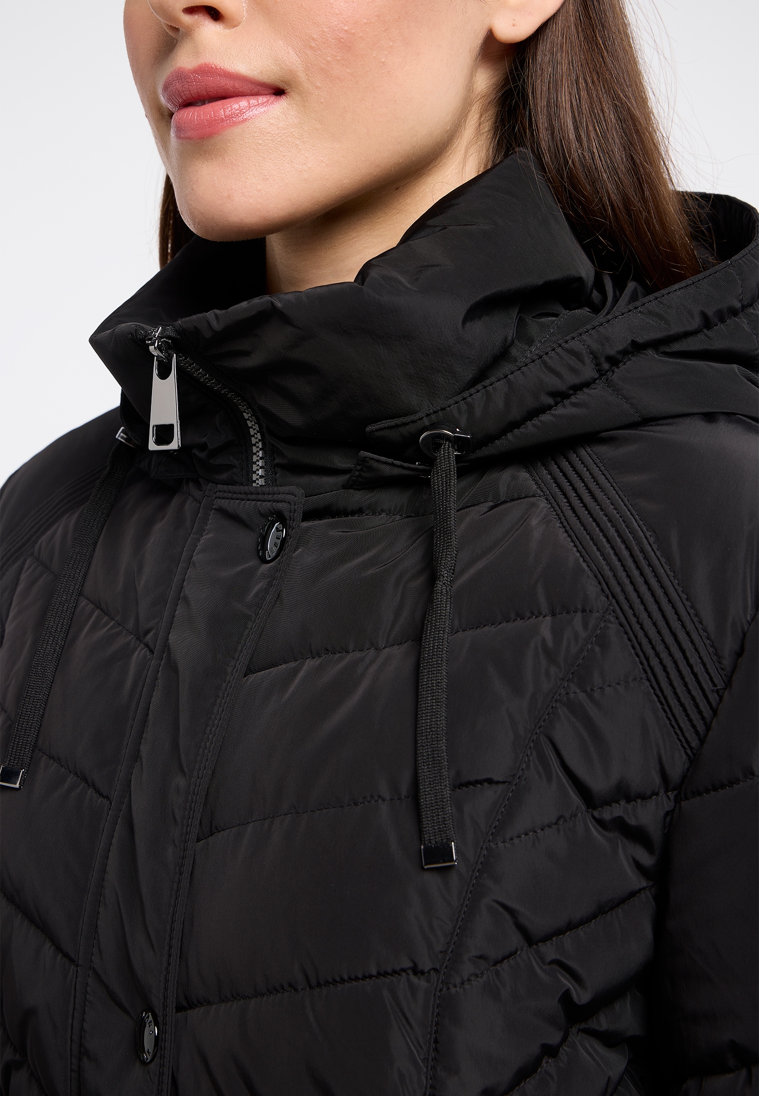 Barbara Lebek Steppjacke, mit Kapuze, mit Kapuze