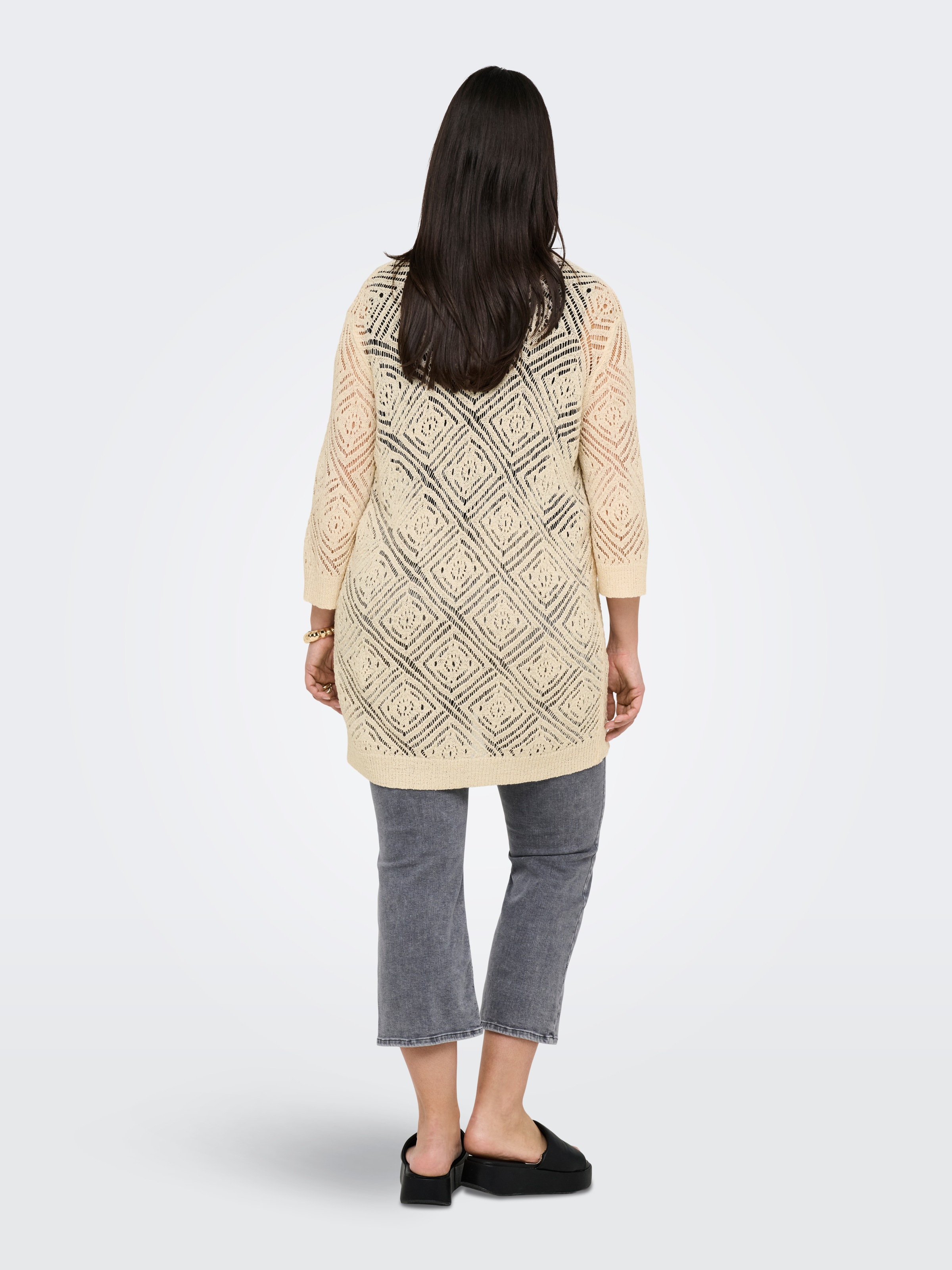 ONLY CARMAKOMA Strickjacke »CARWISTY 3/4 SL OPEN CARDIGAN KNT«