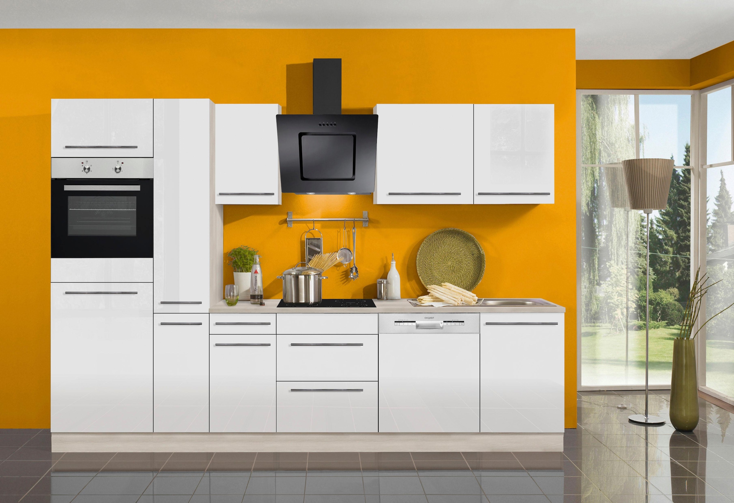 OPTIFIT Küchenzeile »Bern«, Breite 300 cm, wahlweise mit E-Geräten Füße, höhenverstellbare bequem kaufen