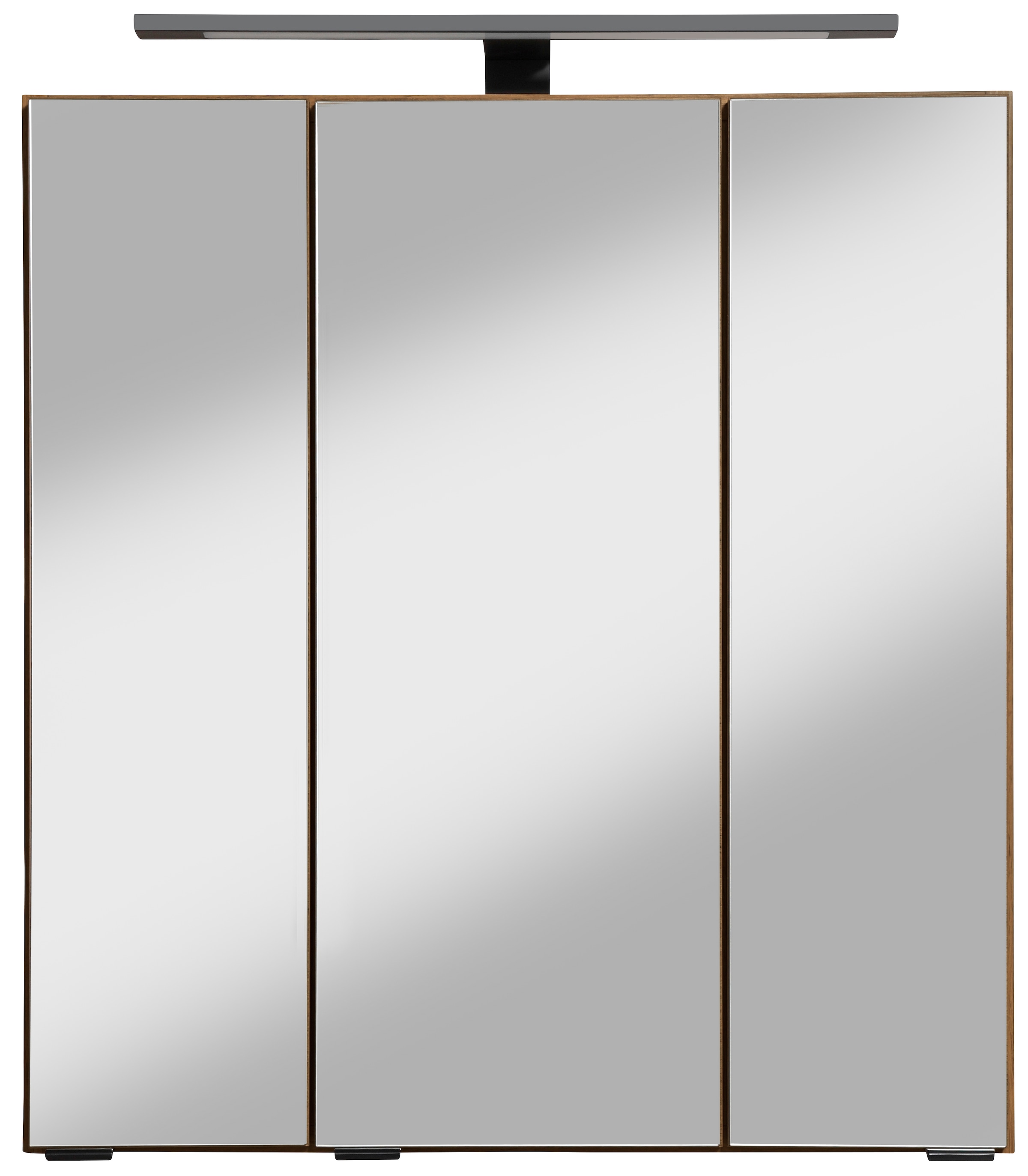 welltime Badmöbel-Set »"Trento", Badezimmer-Set, Waschbeckenunterschrank, Spiegelschrank«, (2 St.), inkl. LED Aufbauleuchtung Schalter/Steckdose, Möbel Made in Germany