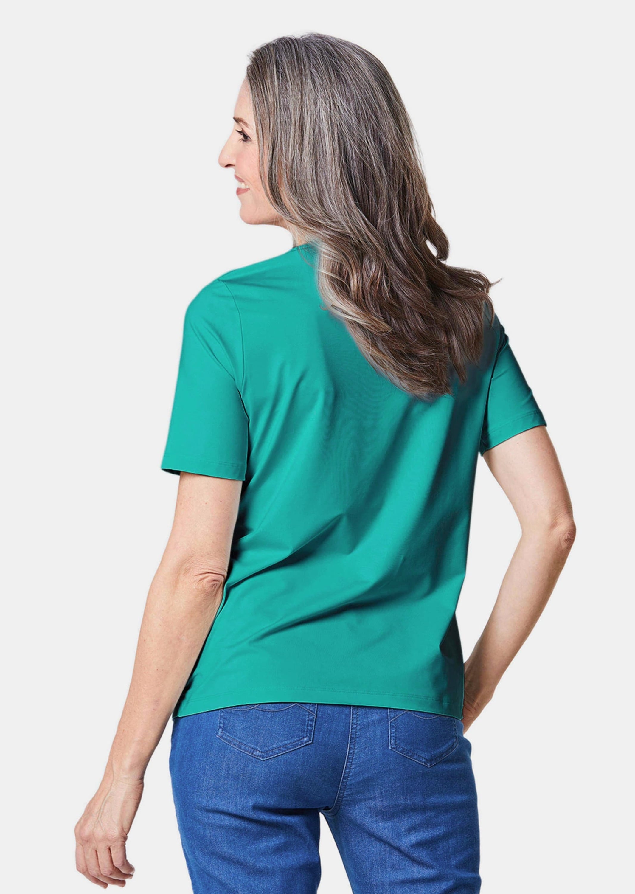 GOLDNER Langarm-Poloshirt »Shirt Gepflegtes Shirt in formstabiler Ware«