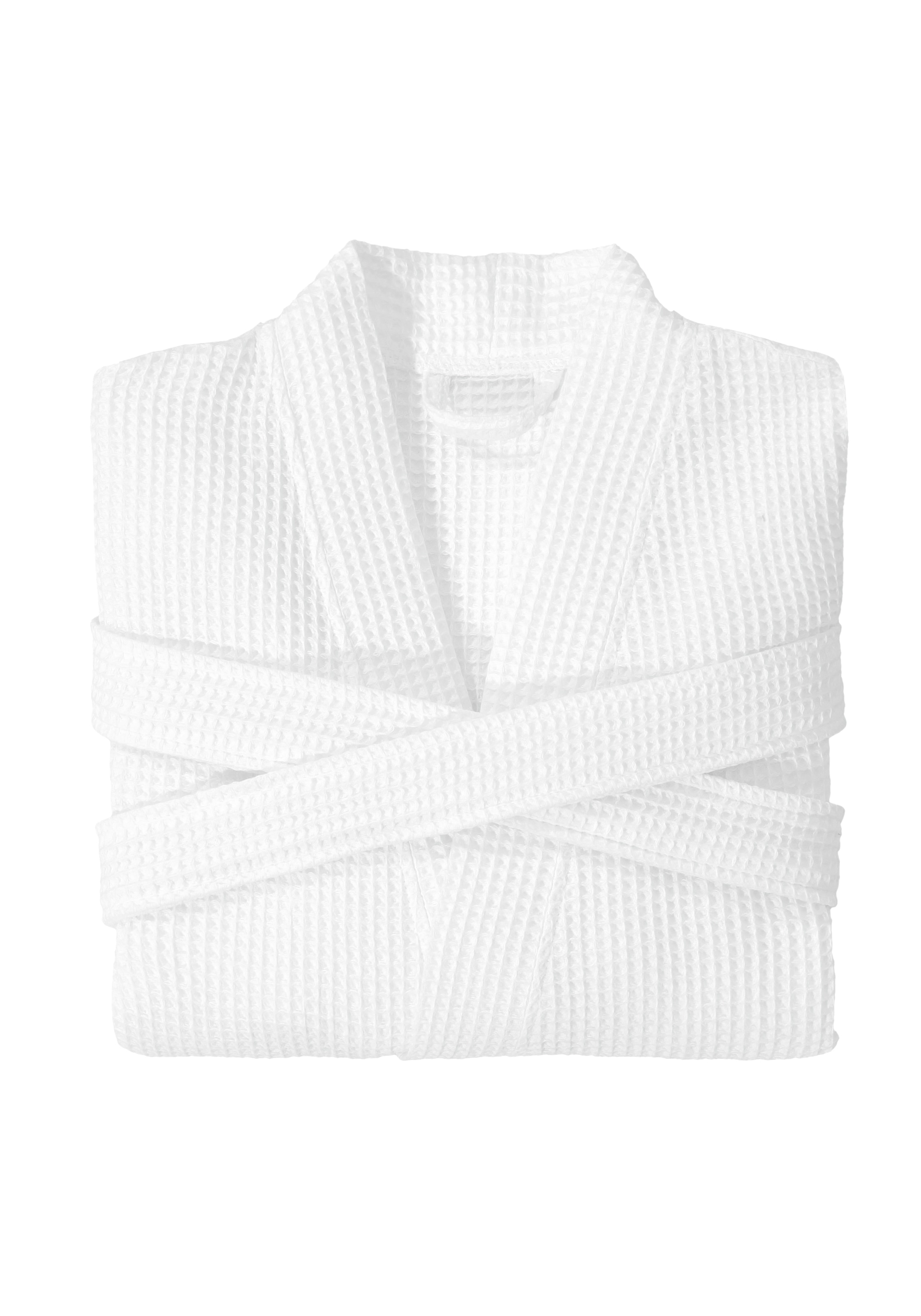 my home Unisex-Bademantel »Inga, Waffelpiqué, leicht, ideal für Sauna & Spa, Hotelbademantel« 1 Stk. kleines Packmaß, Taschen, Damen & Herren, S-3XL, Morgenmantel