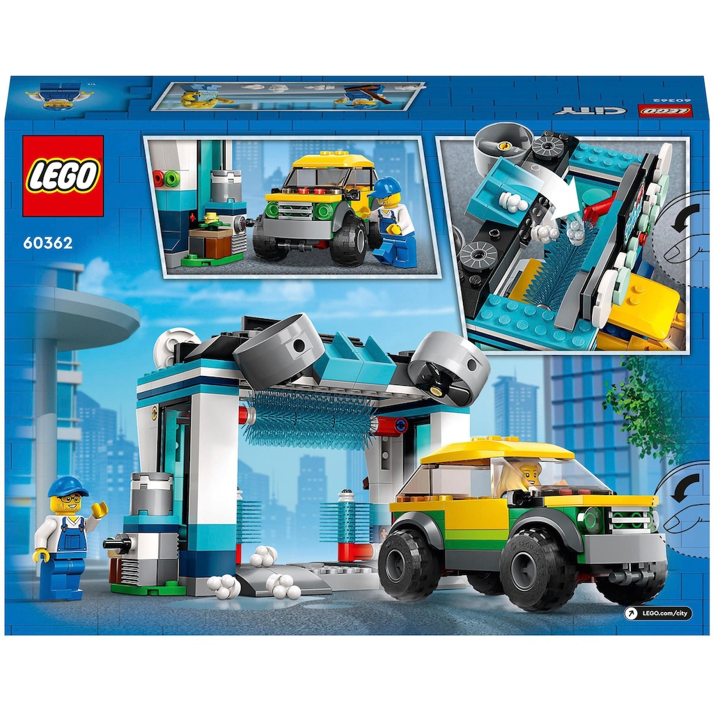 LEGO® Konstruktionsspielsteine »Autowaschanlage (60362), LEGO® City«, (243 St.), Made in Europe